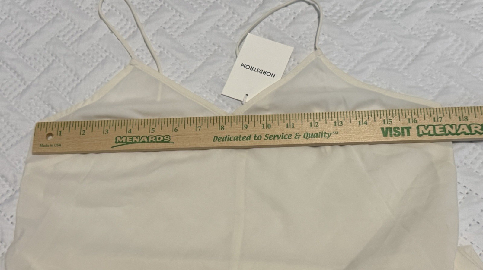 Nordstrom Ivory Pristine 100% Polyester Slip-Size Small-NWT