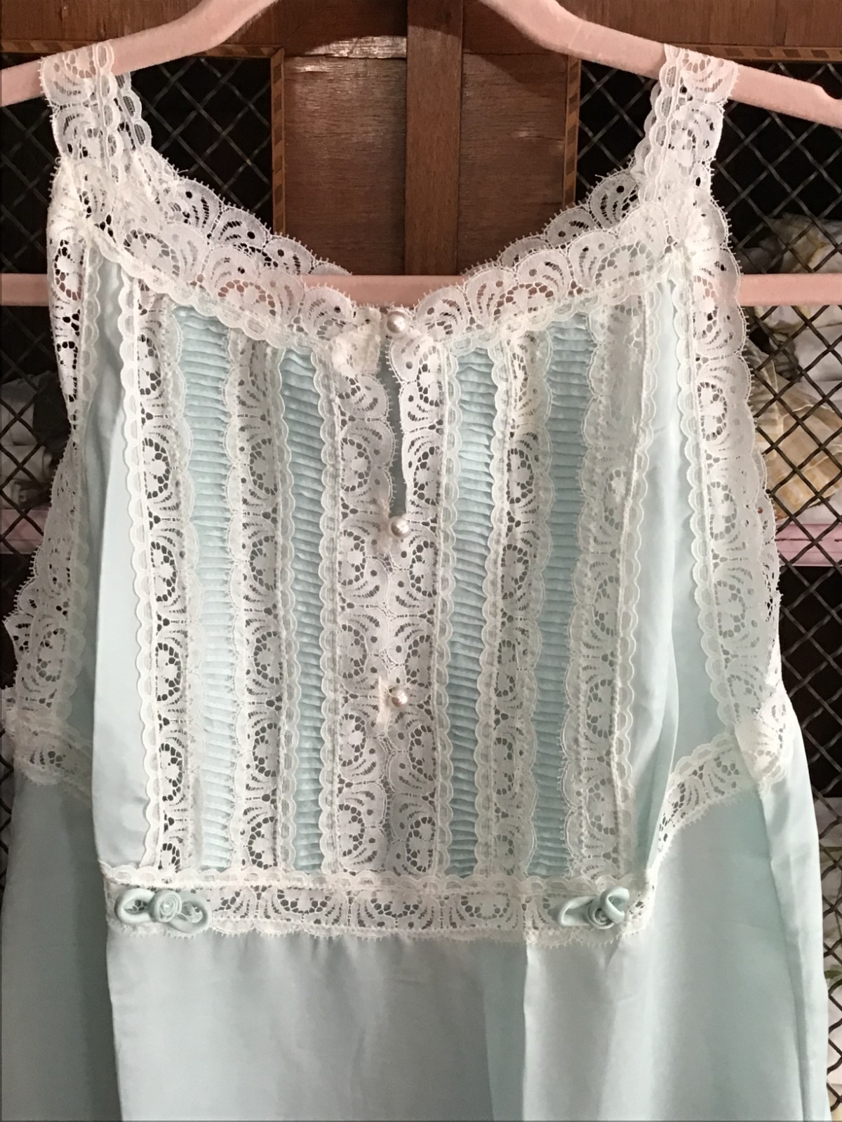 1960s Vintage BARBIZON Petite CANDACE NEGLIGEE Nightgown BABY BLUE EUC NOS