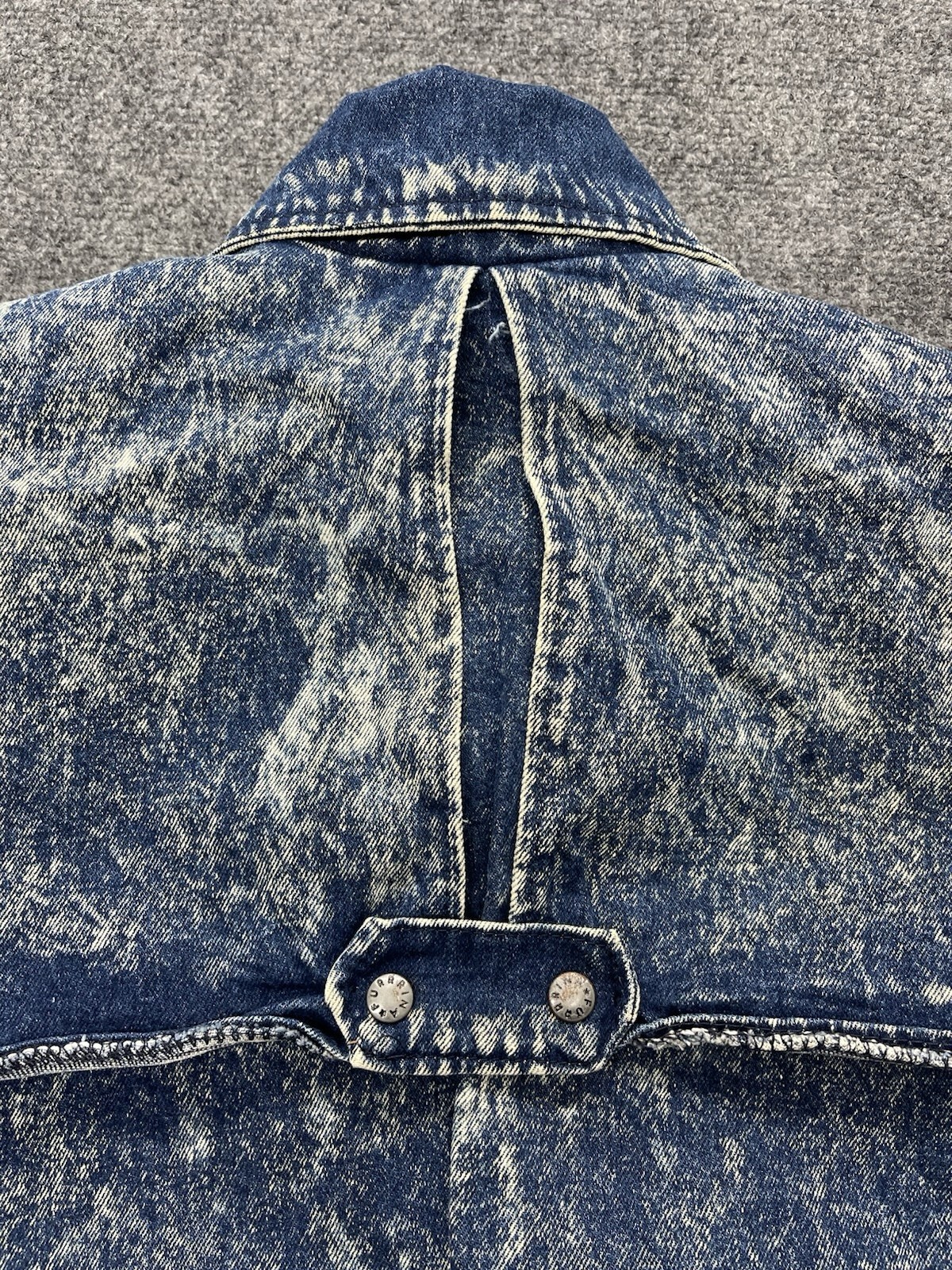 Vtg 80s Bebe Furrrina Denim Jacket Coat Sherpa Lined Unisex Size S USA Made
