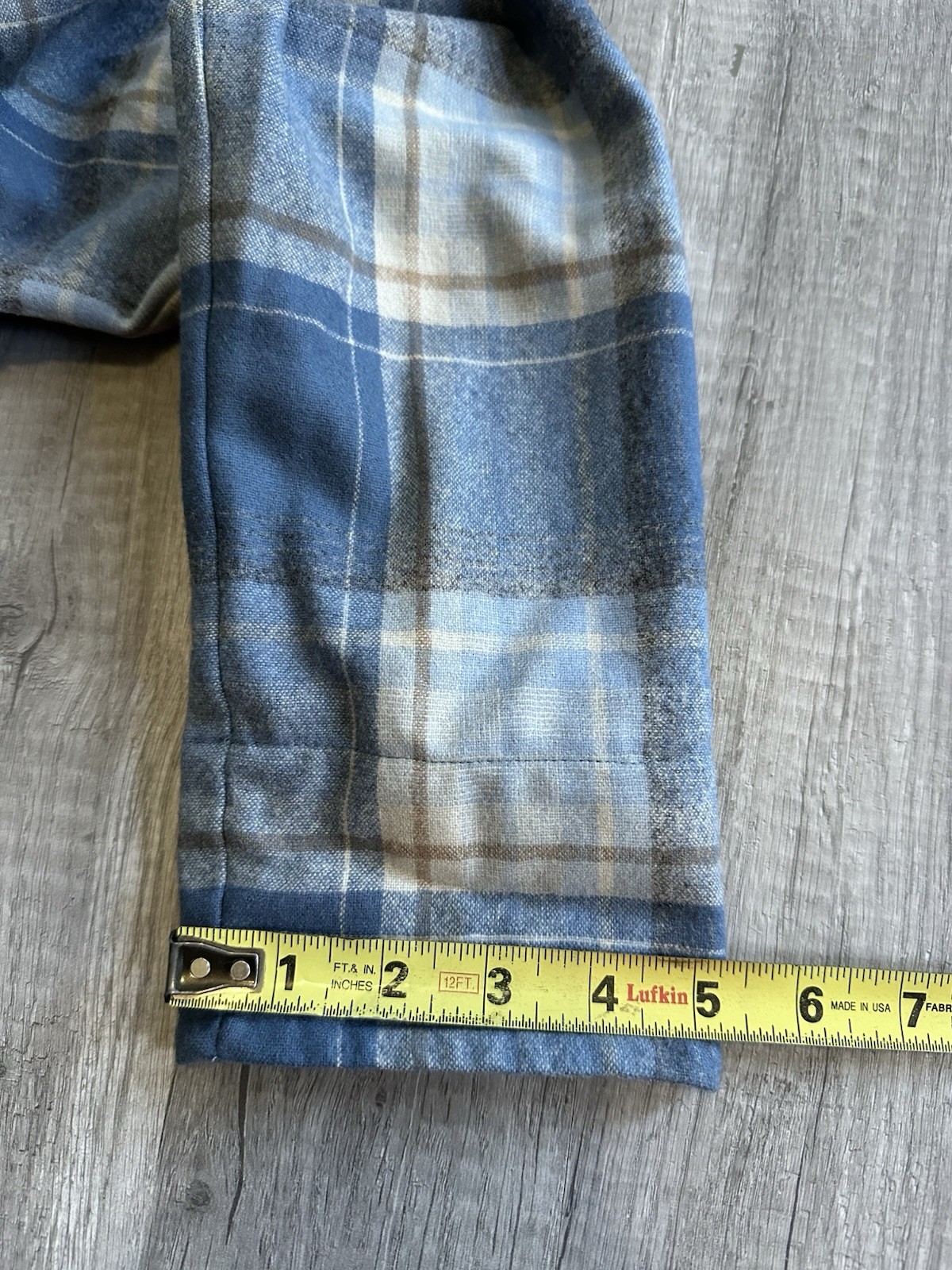 Vintage Pendleton Petite Blue Plaid Wool 49er Jacket Made In USA Medium Button