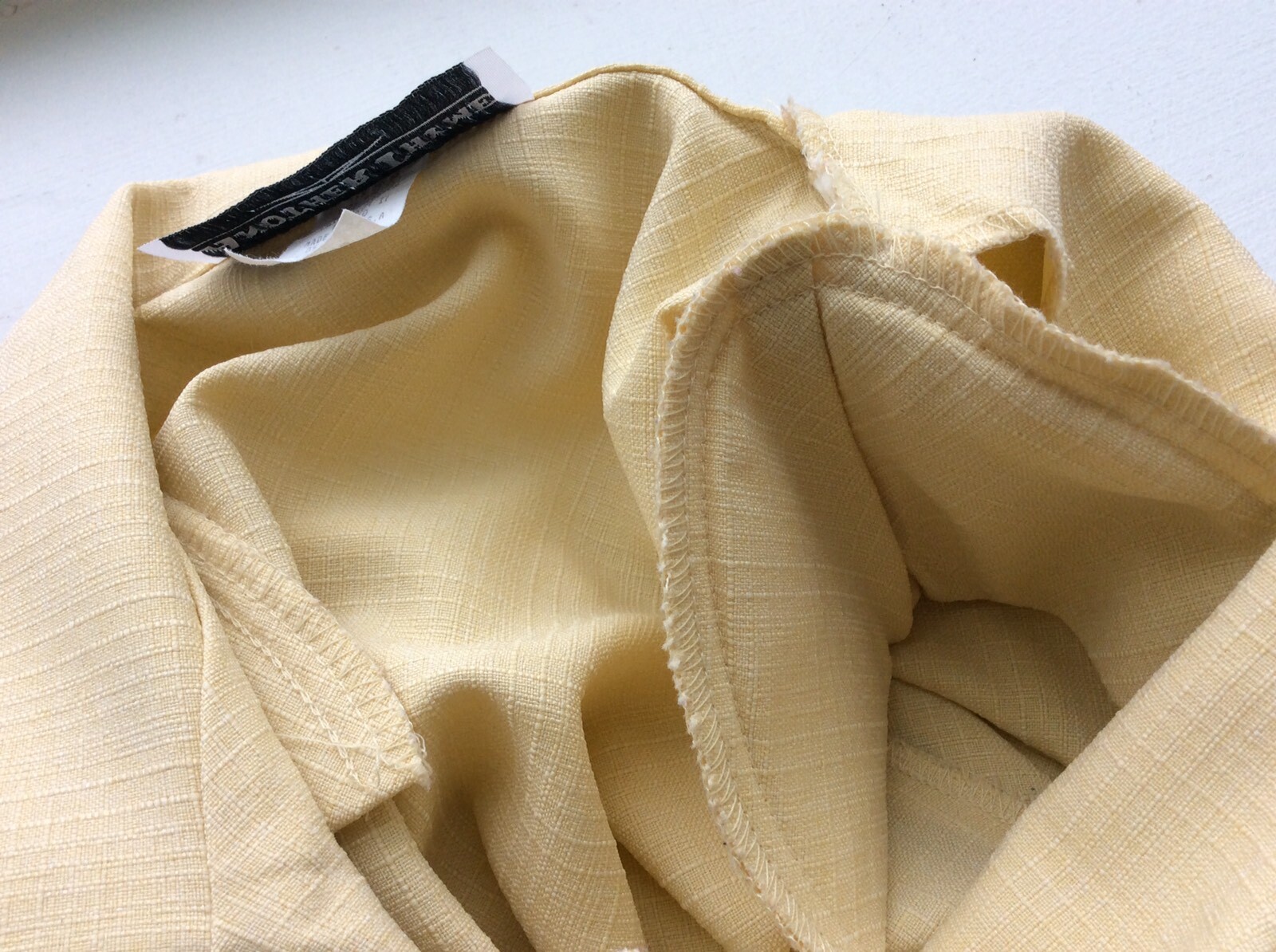 Vintage Another Thyme Sleeveless Sheath Dress Two Piece Set S/S Jacket Yellow 10