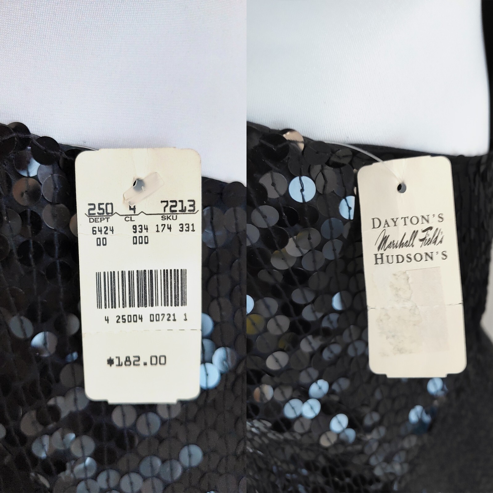 New Vintage Y2K Niteline Sequin Cocktail Dress Roufogali Stretch Prom Formal 10