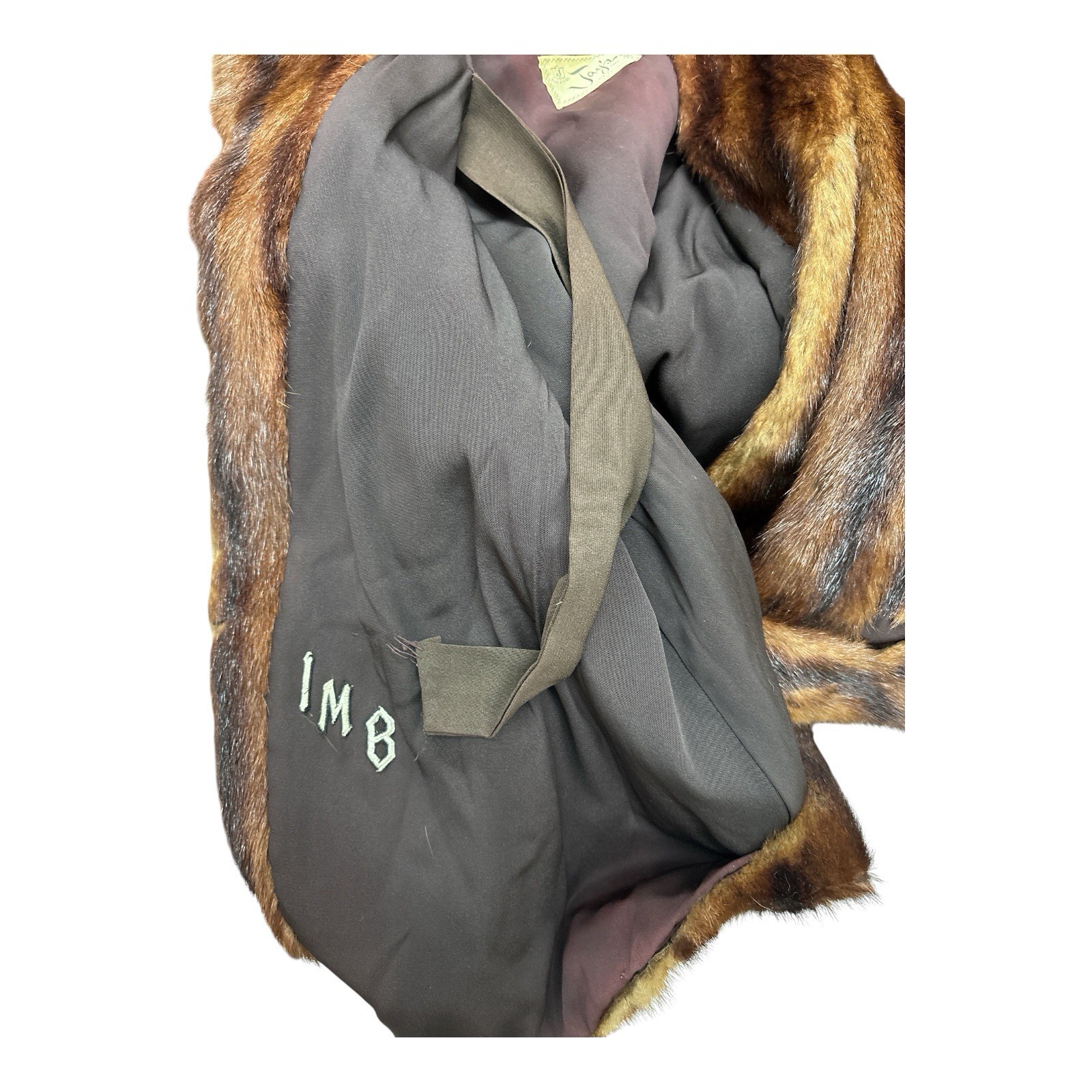 Vintage Rich Medium Dark Brown Mink Fur Jacket XL Hip Length Beautiful
