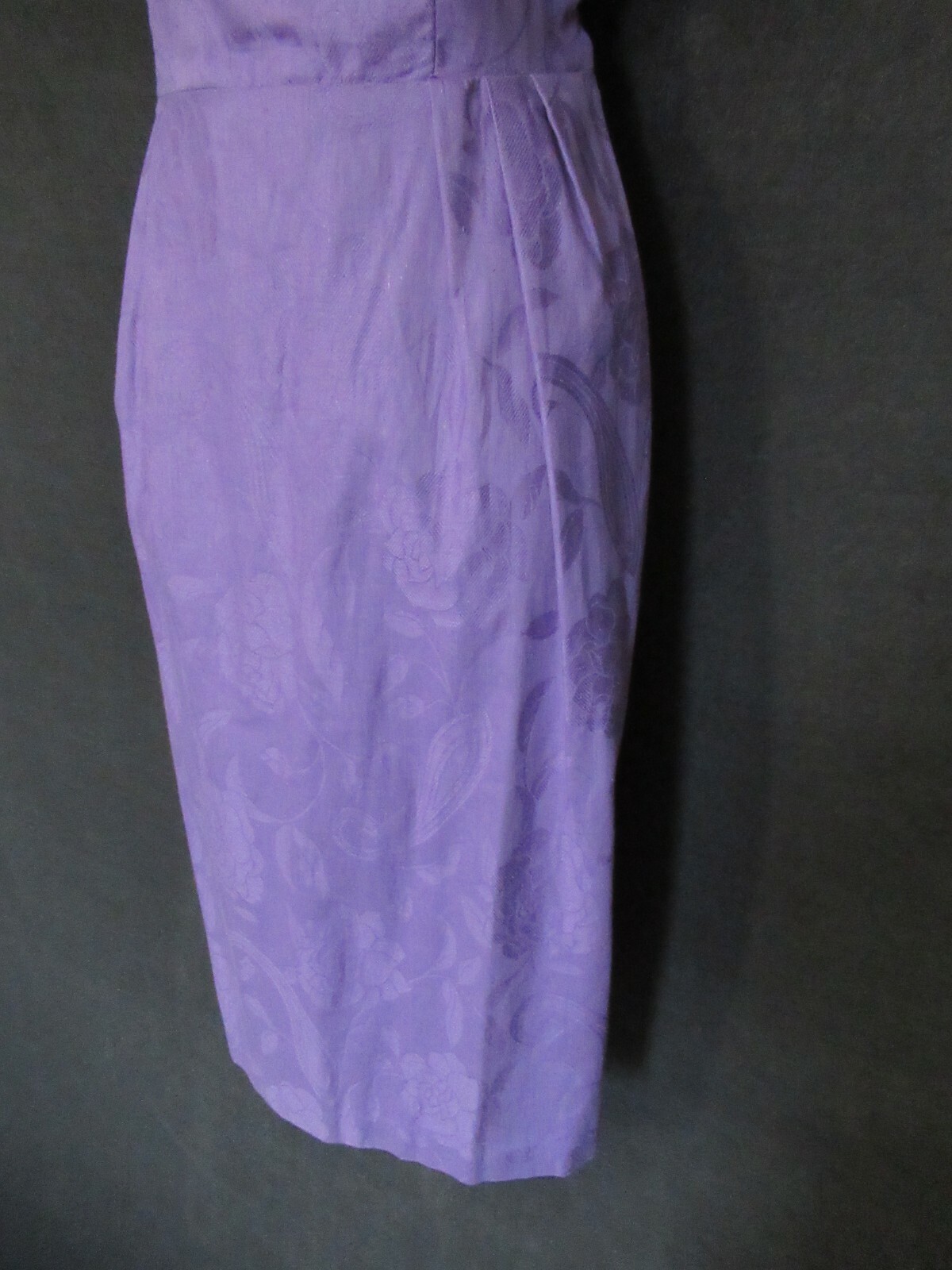 80’s Vintage Alison J. Lavender Floral Cotton Off Shoulder Debutante Party Dress