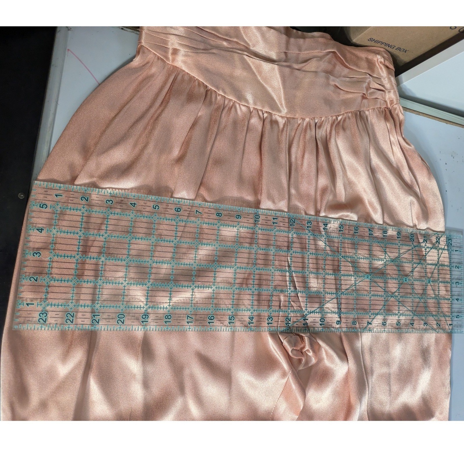 Vintage 80s Harem-Light pants Satin L Balloon Rose Gold NWT vintage deadstock