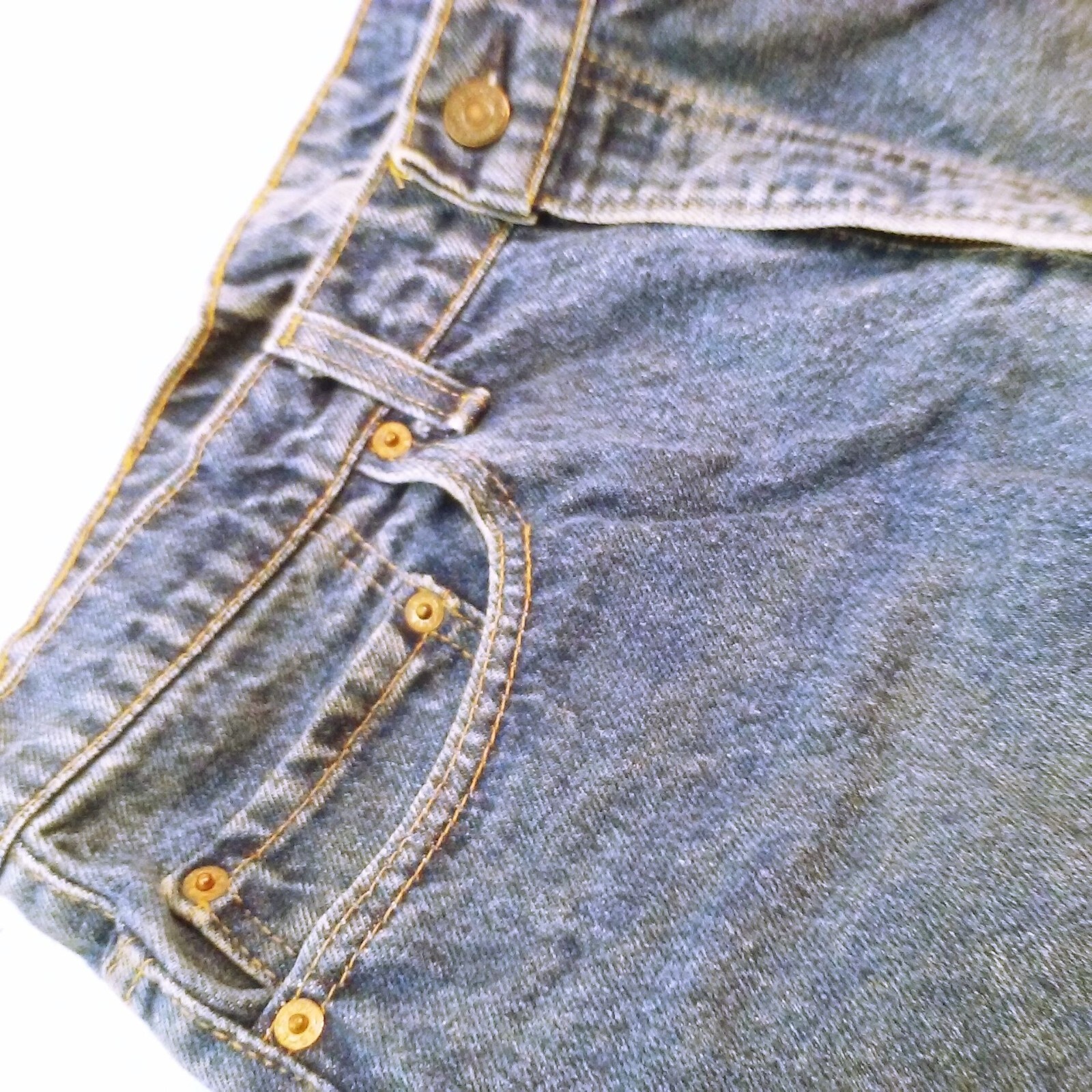 Vintage 80s Levi’s USA-made 517xx Bootcut Denim Jeans Lady-34×34 Fray Hem Dark
