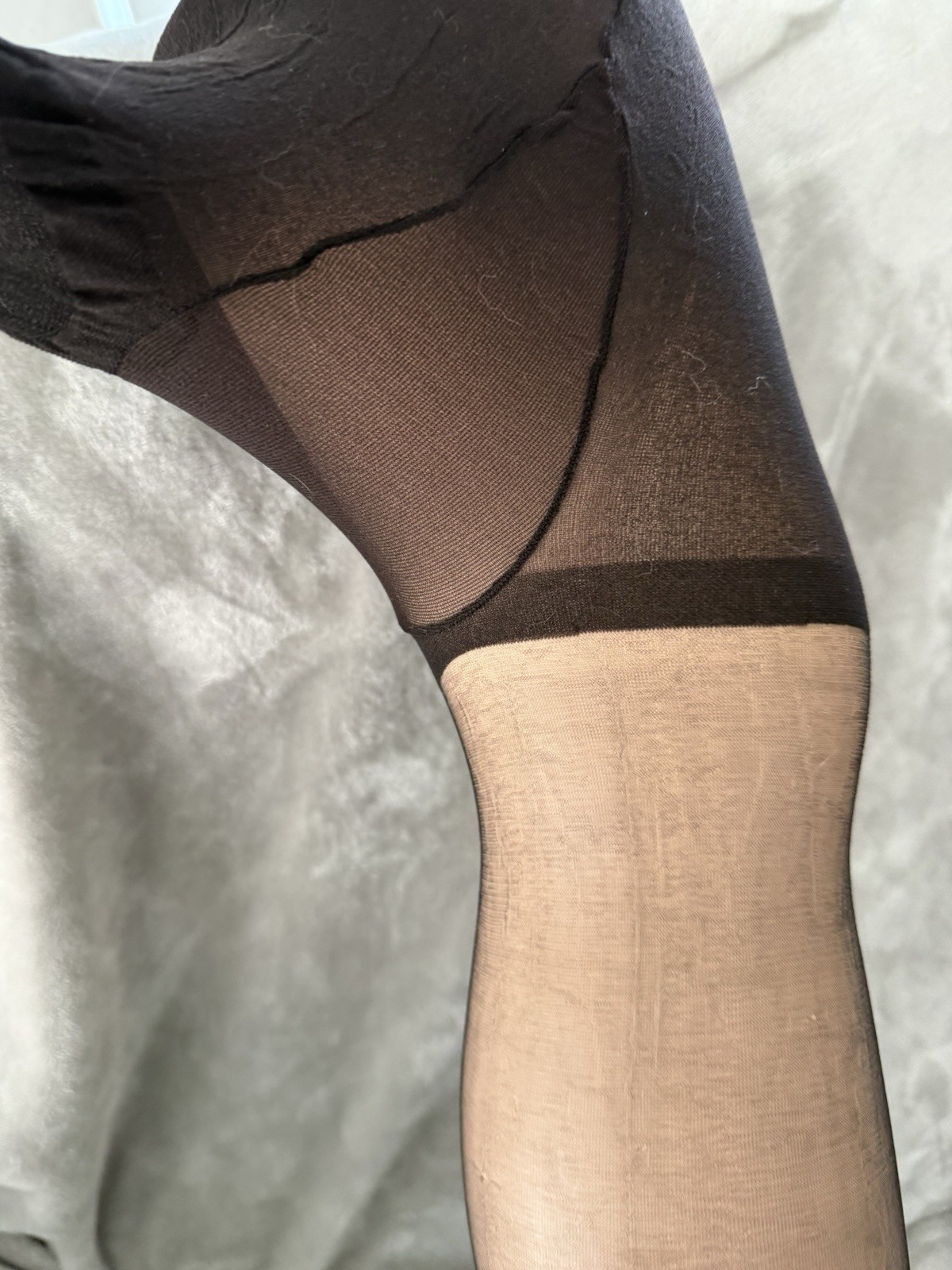 Vintage Extra Long Pantyhose With Seam And Bare Foot