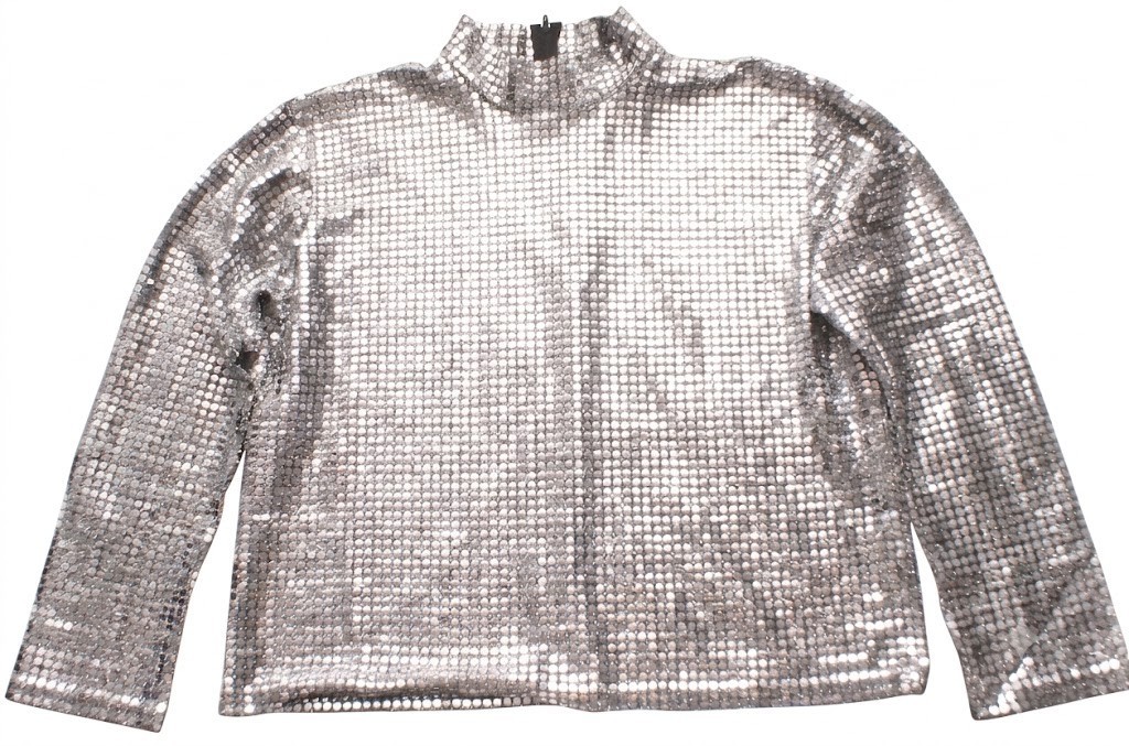 VTG 1849 Authentic Ranchwear Sparkling Metallic Blouse Shirt, Womens XL USA Made