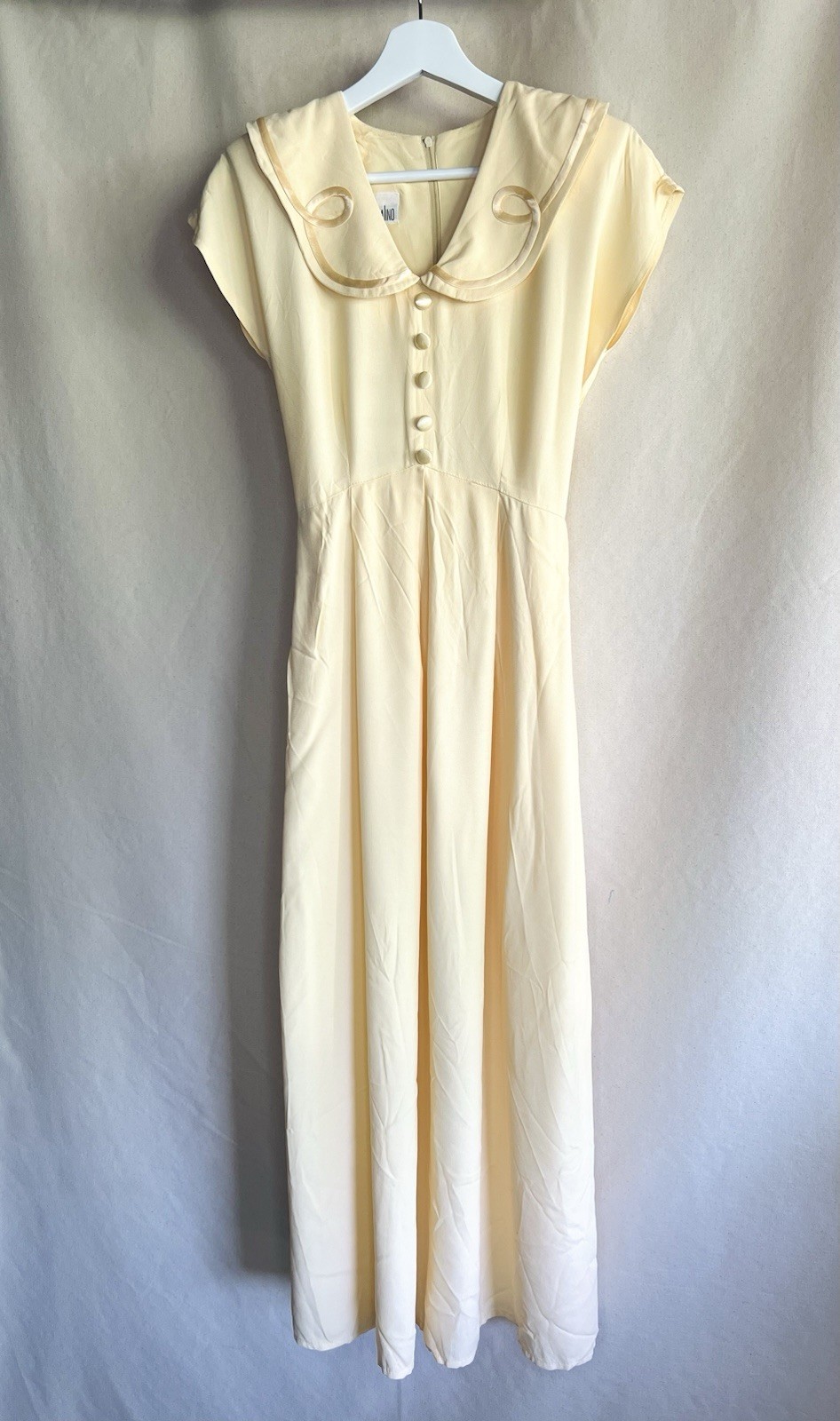 Vintage Nina Piccalino Dress Size 6/8 M Midi Rayon Butter Yellow #Gelatopastels