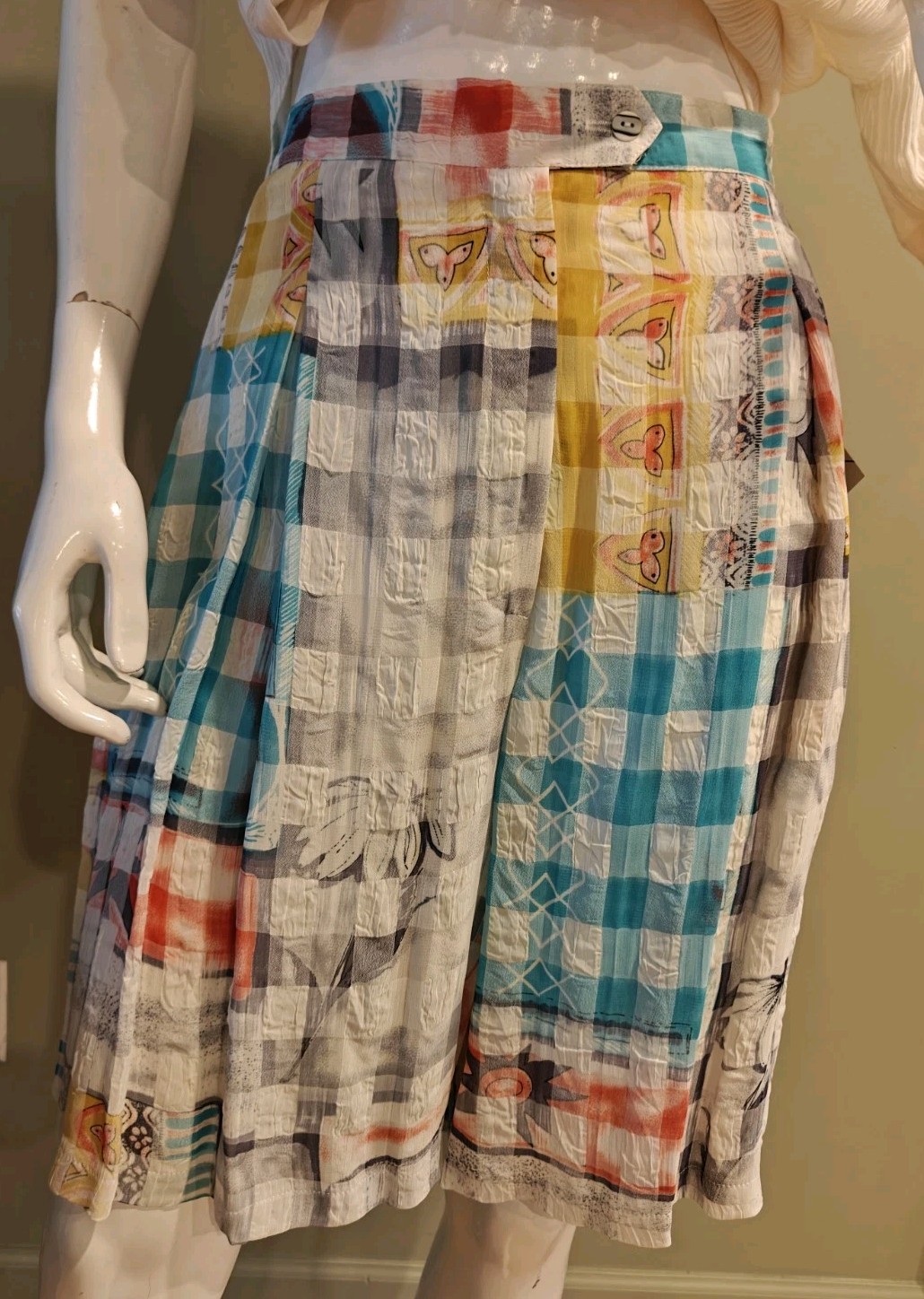 Vtg Sheer Culotte & Blouse Set NOS Cottage Core, Granny, Costal Preppy