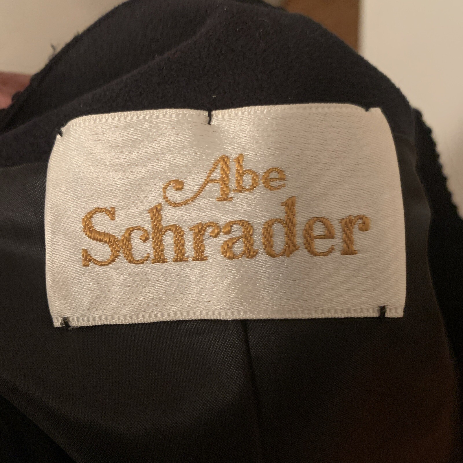 Vintage 90s Jacket ABE SCHRADER Blazer Black Red Trim Union Label M