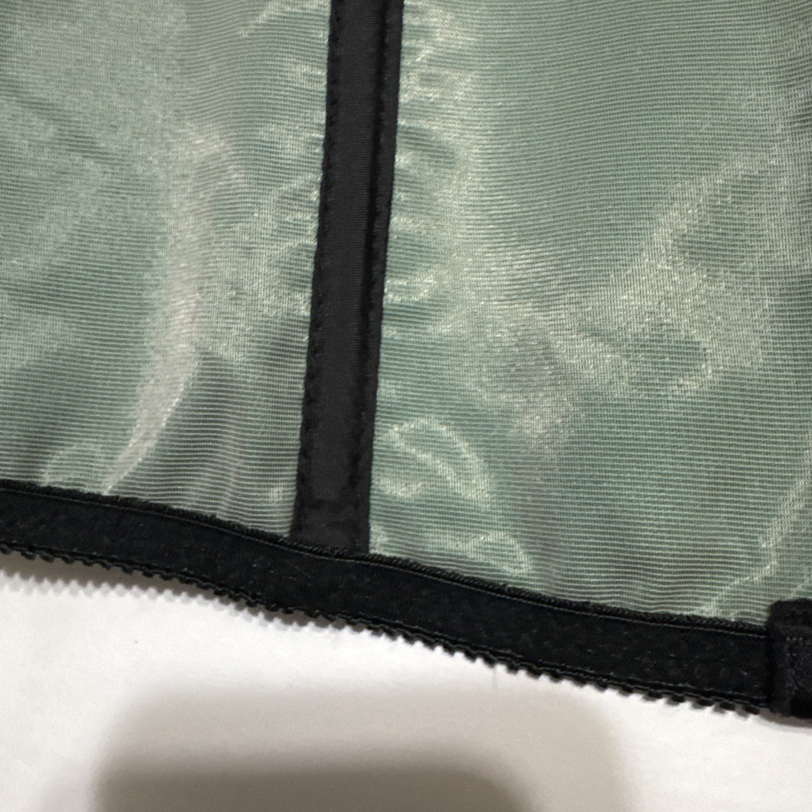 VTG Satin Emerald Green Underbust Black Lacing Corset USA Whimsy Goth Size 40