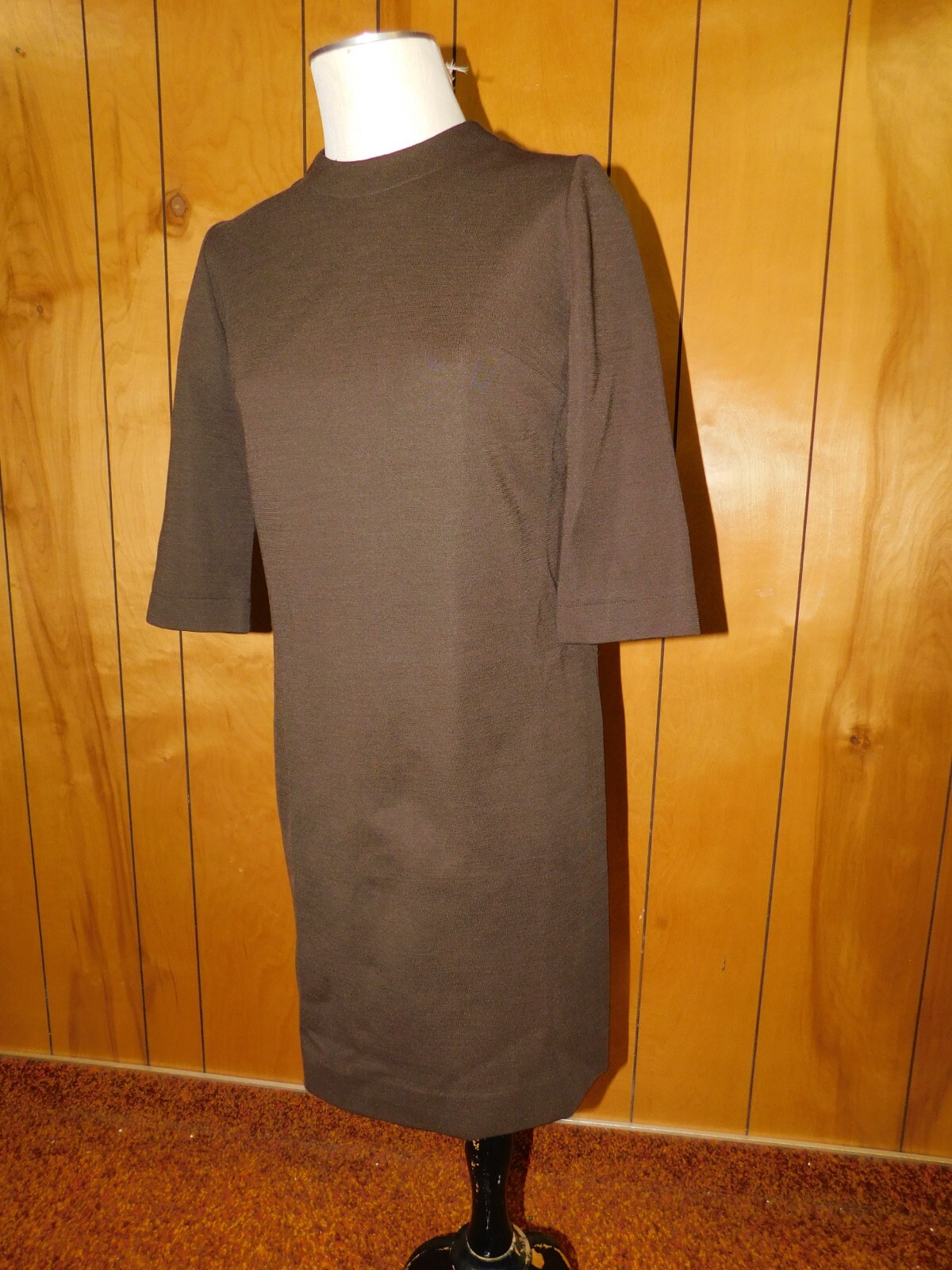 Vintage Chocolate Brown FOREVER YOUNG Sheath Bust 39″*