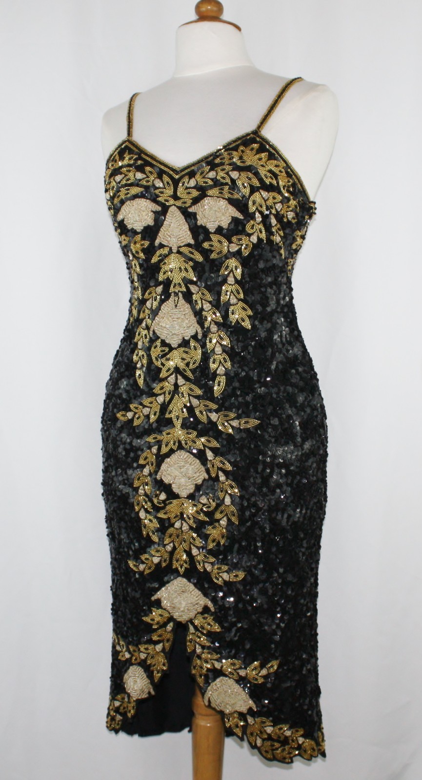 Jasdee Vintage Dress Hand Work Sequin Beads & Zari Gotta On Silk Style 5011L