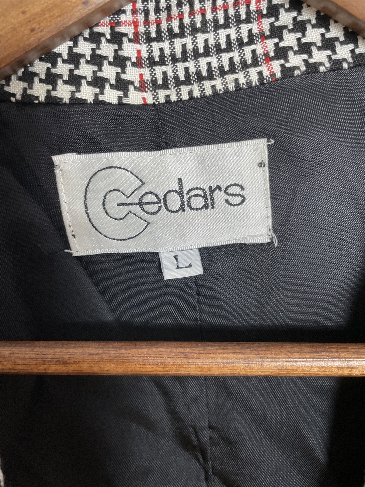 Vintage Cedars Plaid Long Jacket, Size L