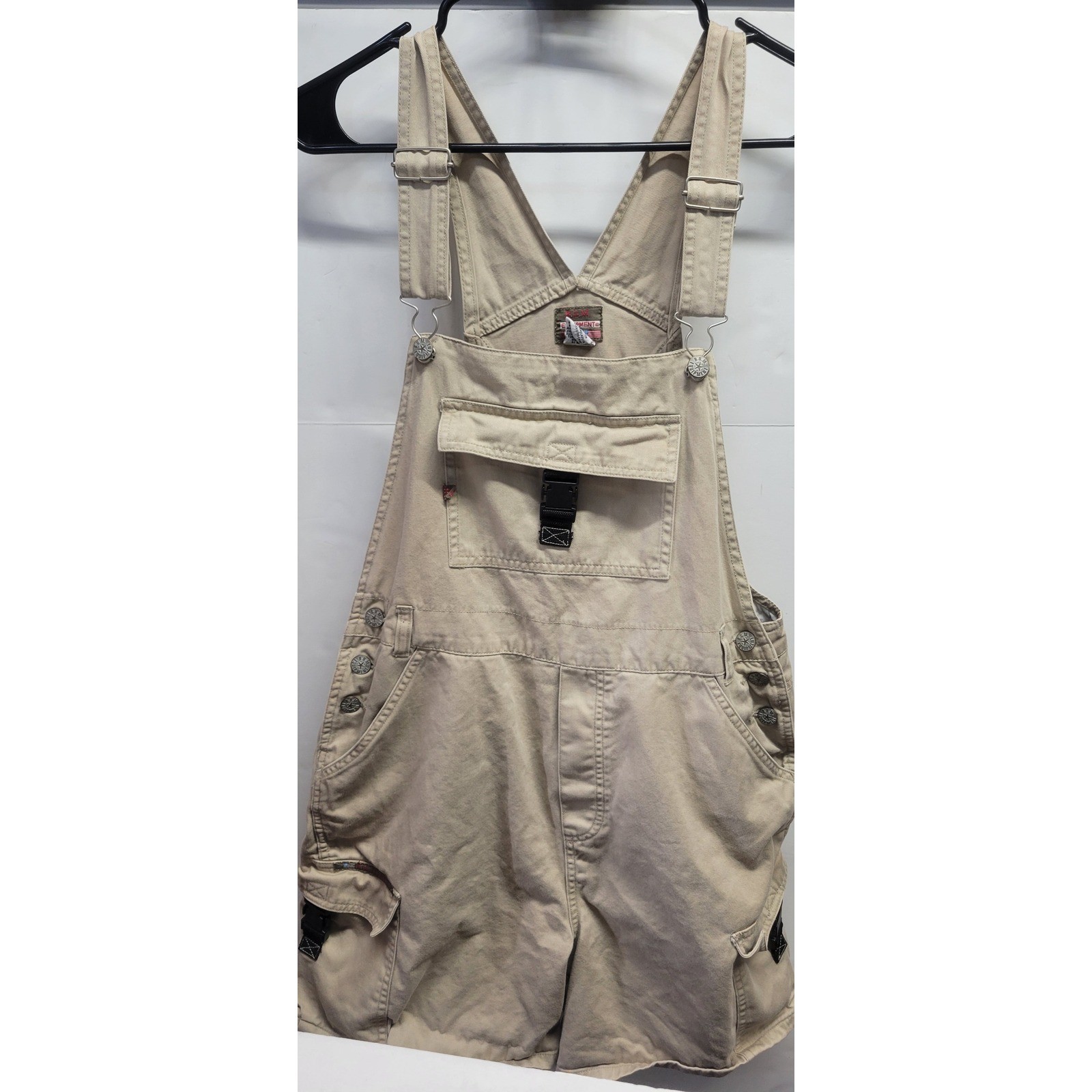 Vintage BUM Equipment Shortalls Women’s khaki. Overalls Denim 90s sz M