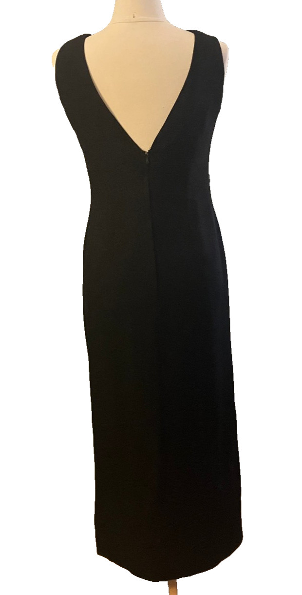 Elegant black evening maxi dress M/L Stephen O’Grady vtg 1960s Franklin Simon