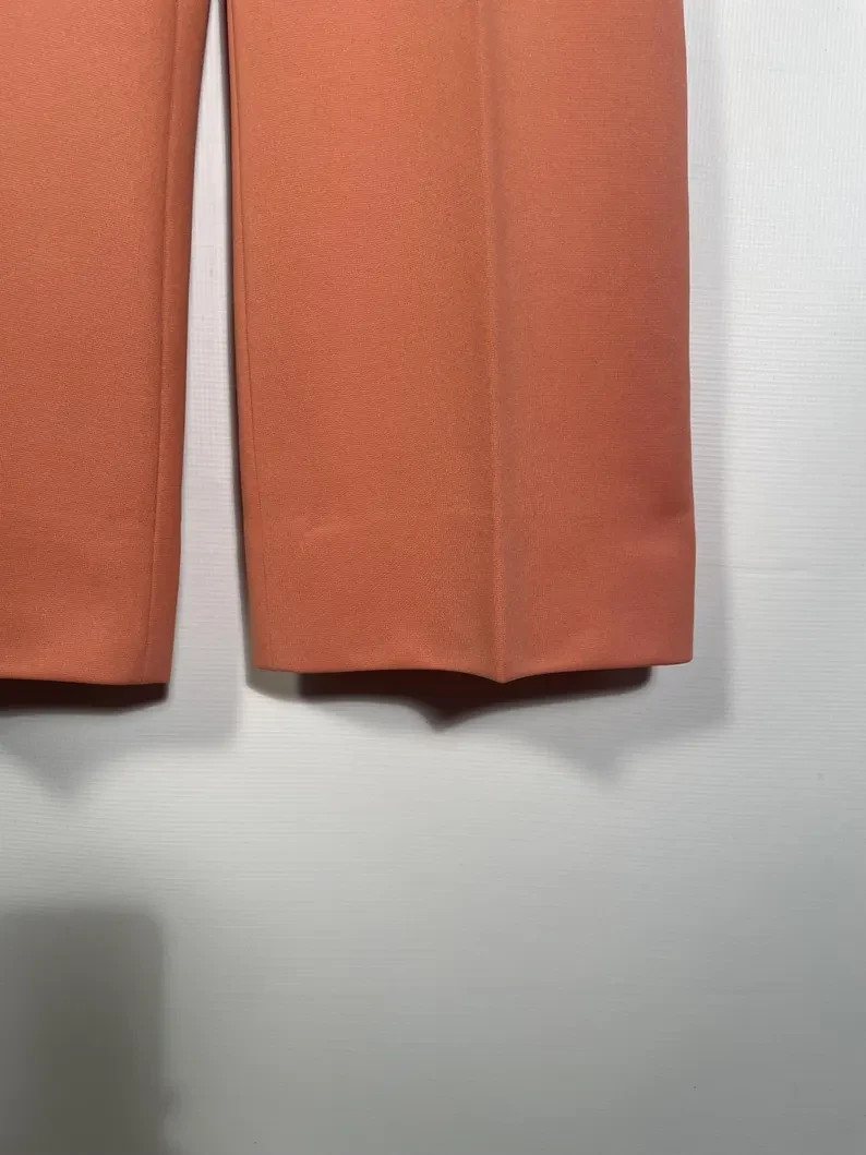 Vintage 1970s Terracotta Wide Leg Pants Size 27 x 28
