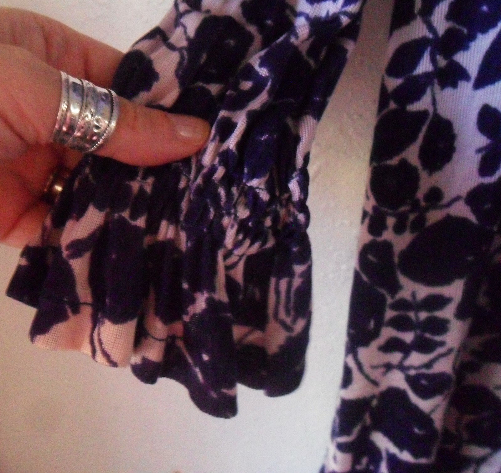Vintage 60’s 70″s Purple & White TUNIC Mini Dress, Asymmetrical by TGL Stockholm