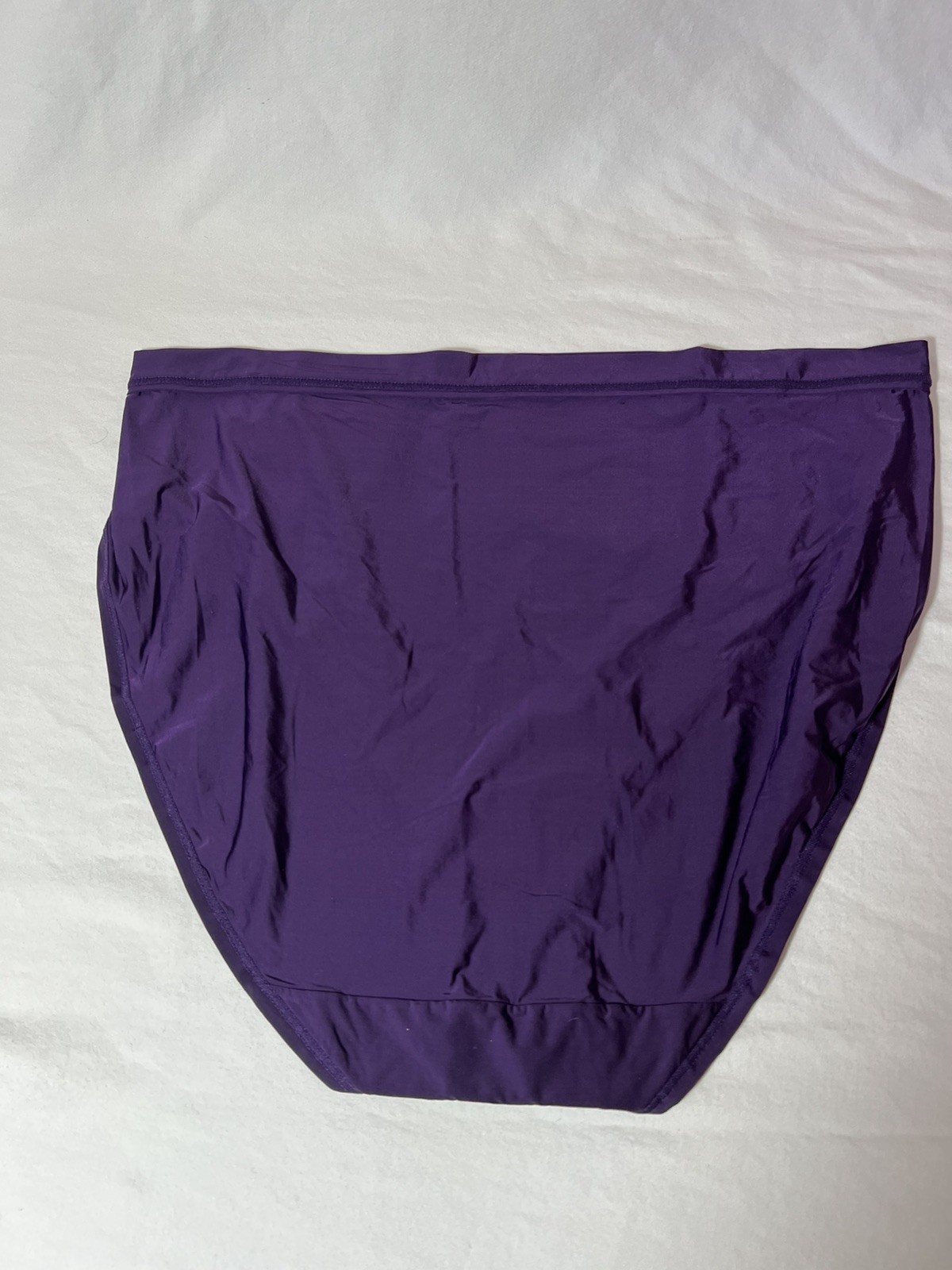 Vintage Extra Soft Vanity Fair Light & Luxe Hi-Cut 9/2XL Deep Mulberry Panty NWT