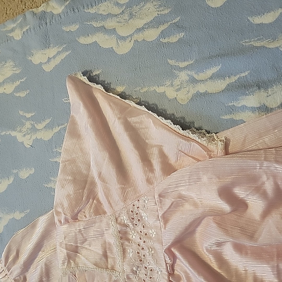 Vintage Ashley Taylor Intimates Pink Pajama Set Top Sz Large 2pcs