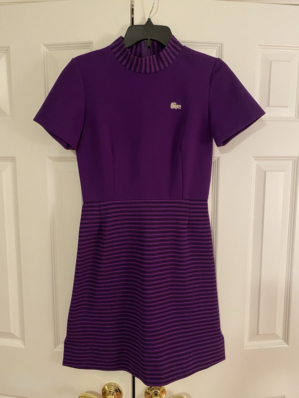 Lacoste Dress VTG 60s Mod David Crystal Lacoste Mod Purple Stripe XS/Petite