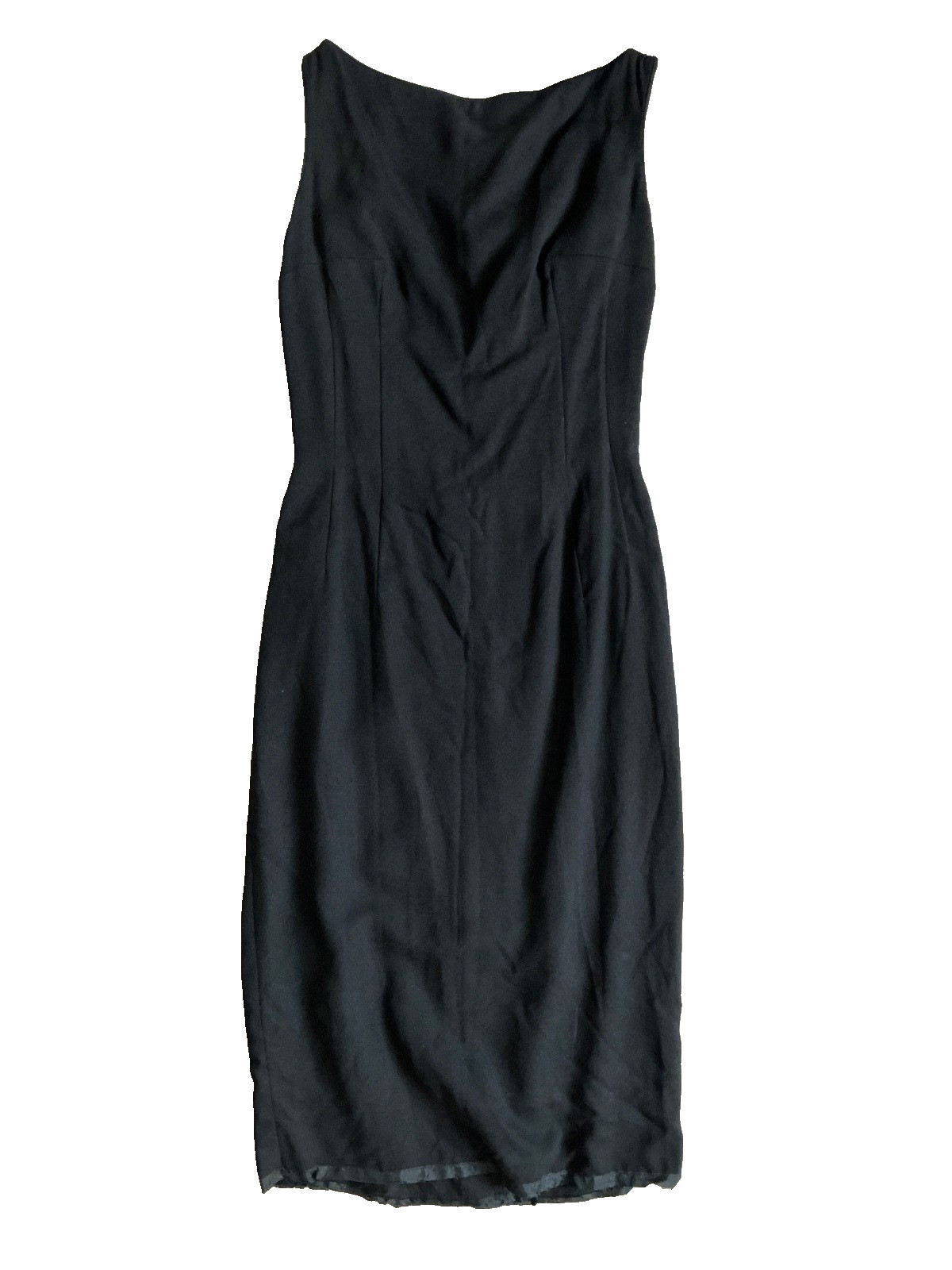 MR. BLACKWELL DESIGN Black Sleeveless Evening Dress with Surprise in Back! Small