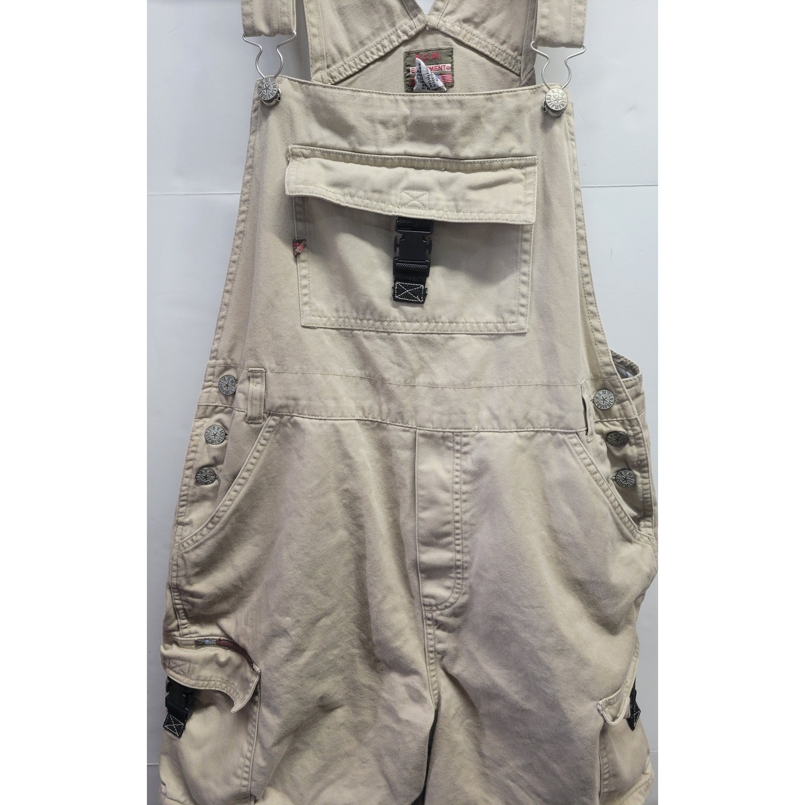 Vintage BUM Equipment Shortalls Women’s khaki. Overalls Denim 90s sz M