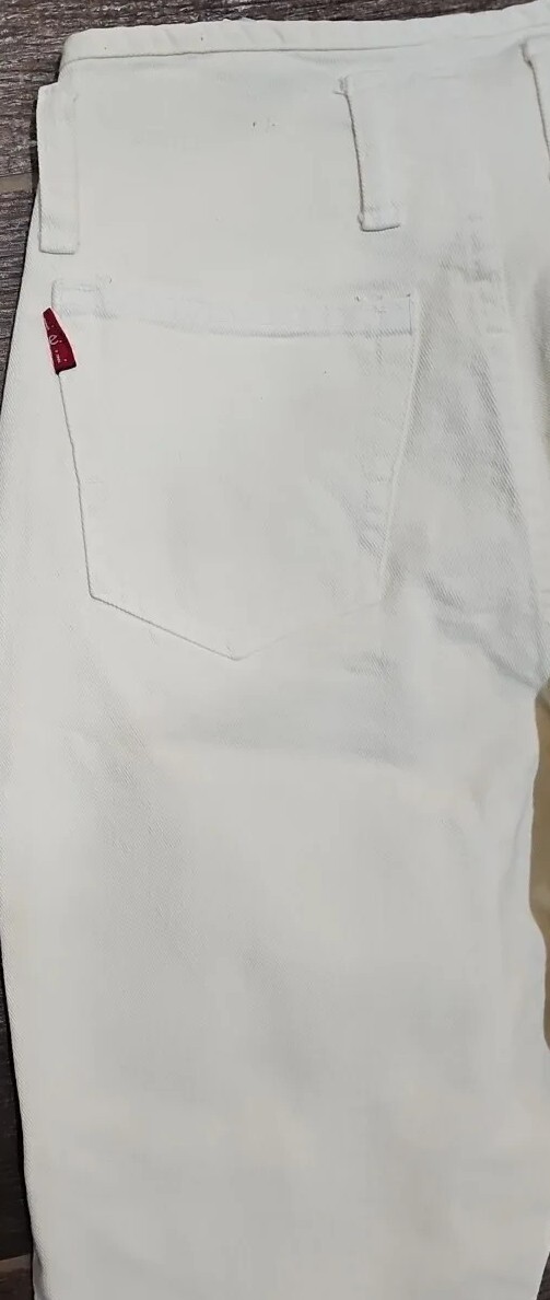Vintage “LEI Riding Wear”, size 11, women’s white jeans, 27×30.5 high waisted