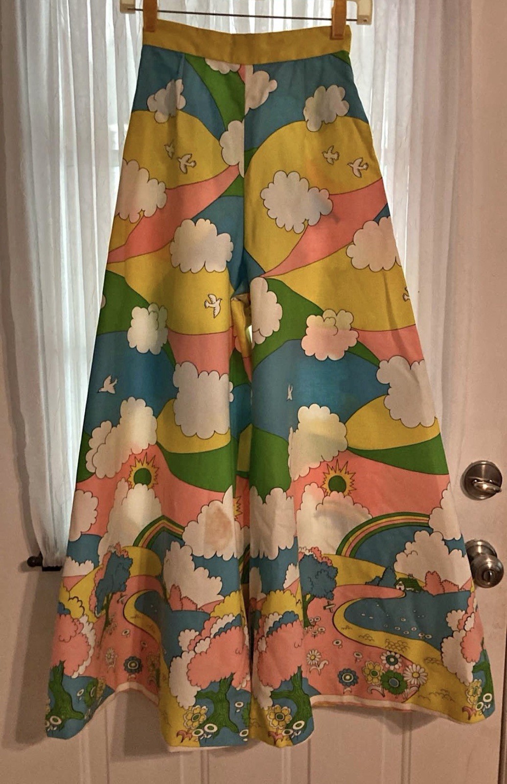 Vintage 1960 Psychedelic Style Super Extra Flare Pants. Looks To Be A Small No