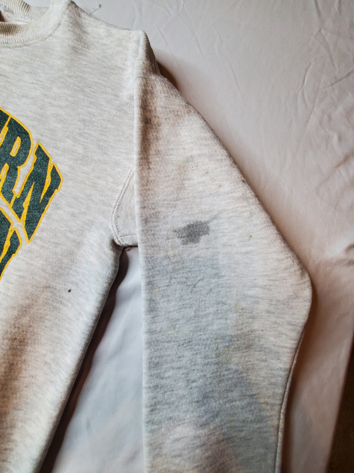 Vintage Jansport Northern Michigan University Sweatshirt 19×24 *Many Stains* USA