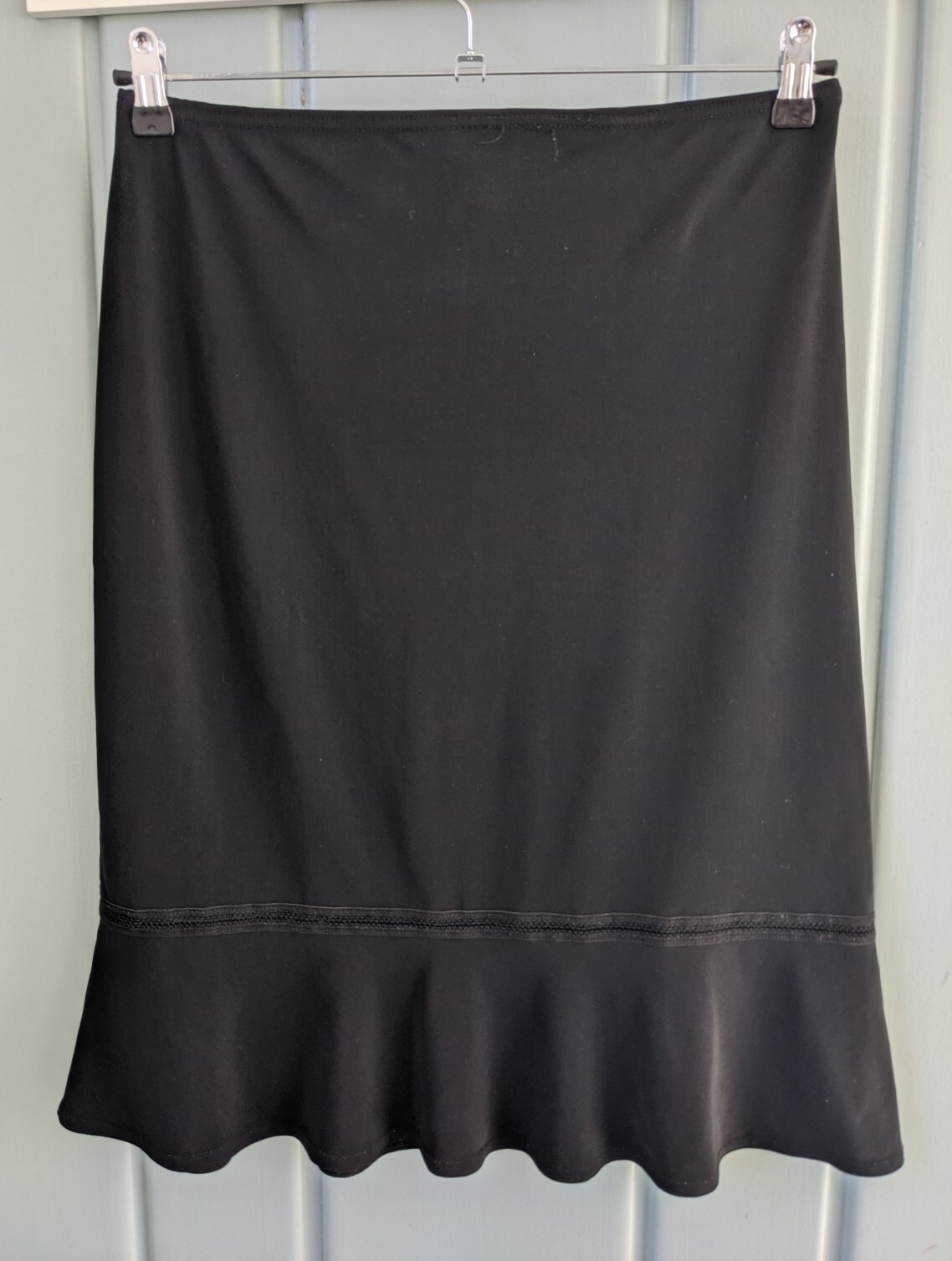 Vintage Womens Small S 4 6 Half Slip Black Pull On Elastic Lace Punk Goth USA