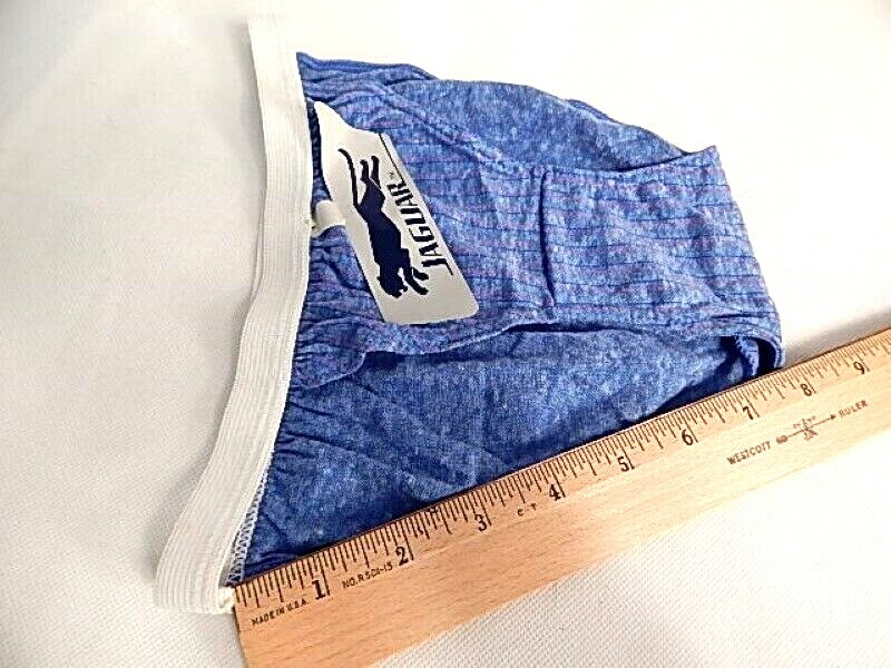 US Vintage 1980 90 Jaguar Blue Red Stripe String Strap Panties Underwear Retro S