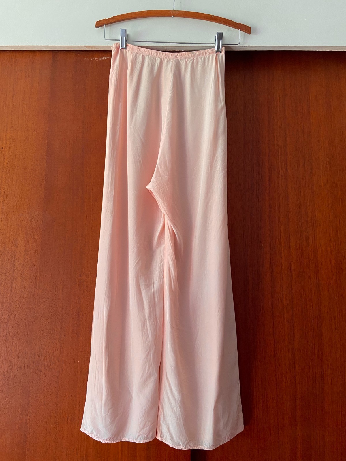 Vintage 1940s Pink Rayon Lounge Pants 23 24 in Waist XXS Extra Small