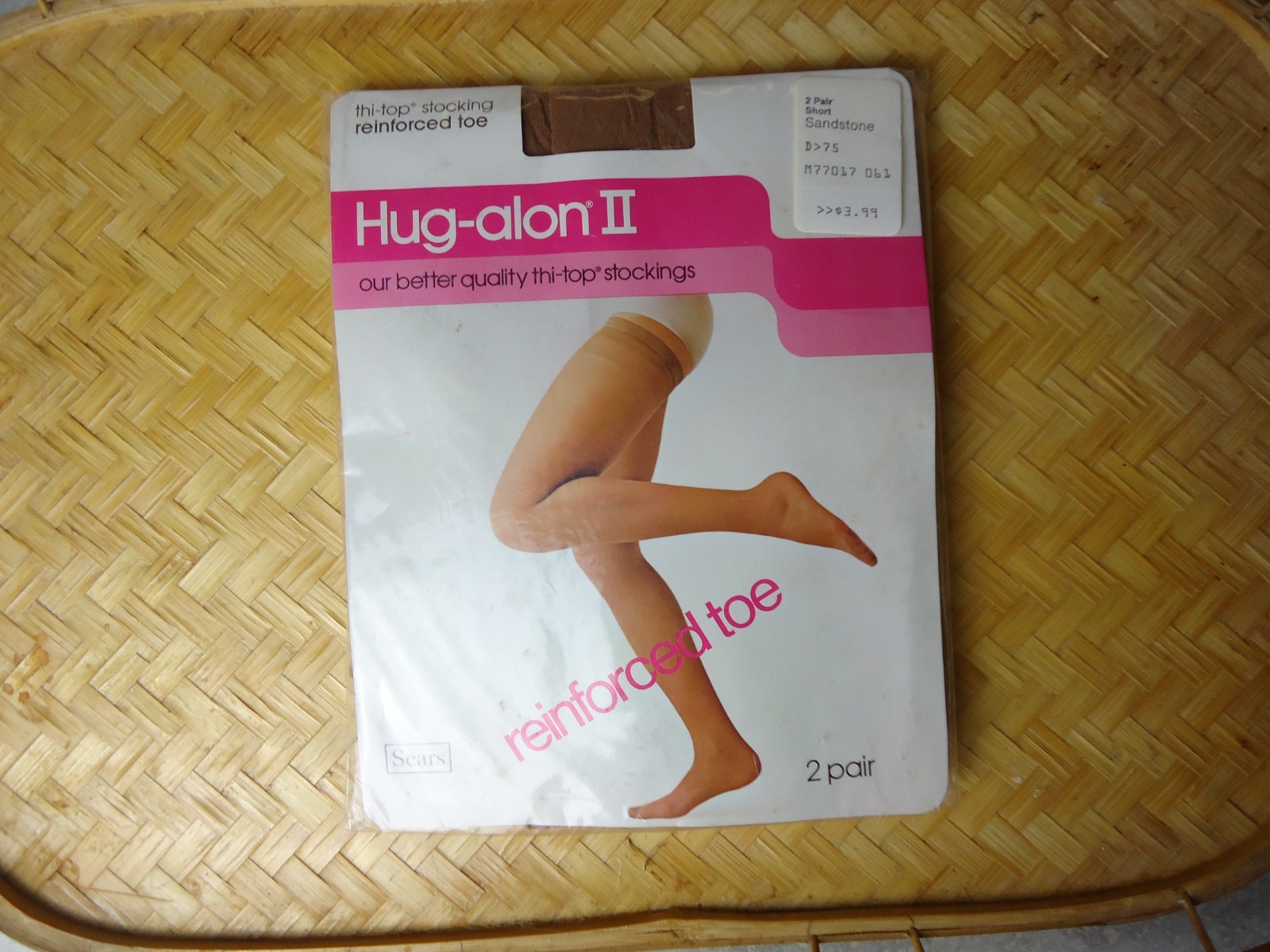 VTG NOS Hug-alon II Sears Panty Hose Sandstone Short Conventional Sandal Foot