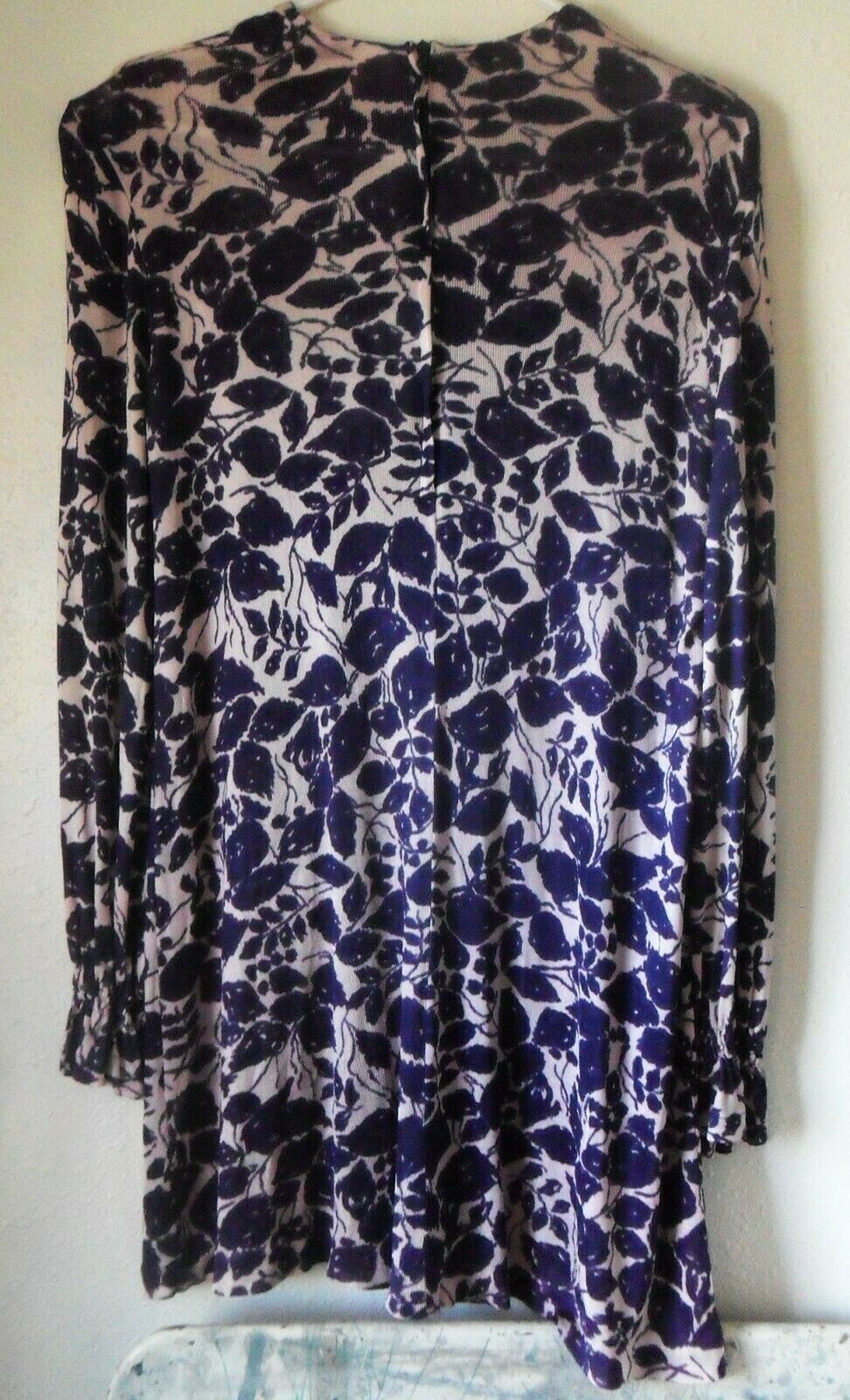 Vintage 60’s 70″s Purple & White TUNIC Mini Dress, Asymmetrical by TGL Stockholm