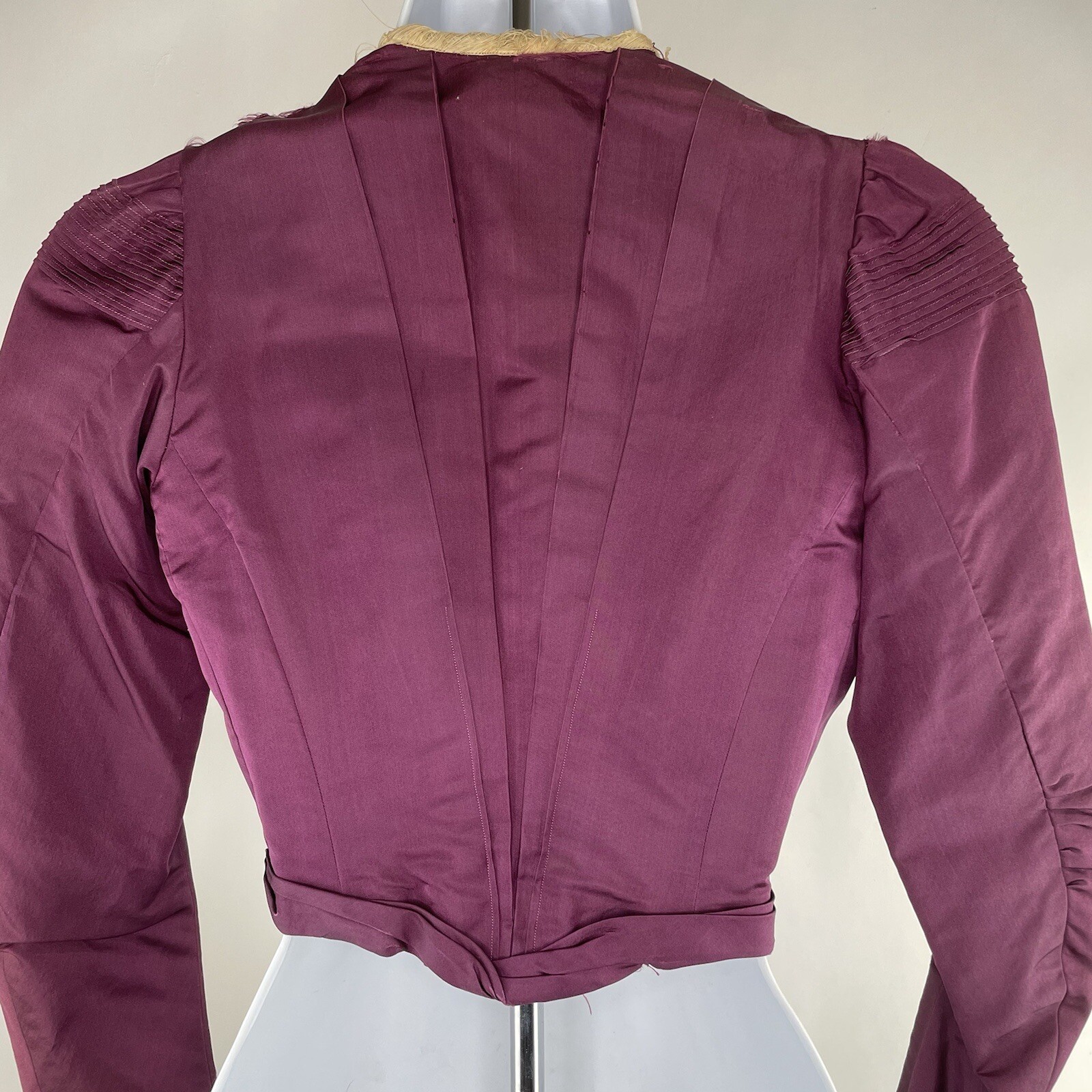 Antique Edwardian Bloused Bodice – Silk & Crochet – Promenade Dress Top
