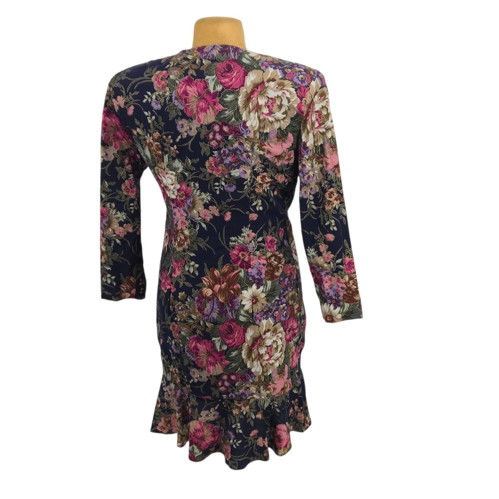 Just In Thyme Ltd Dress and Jacket Set Women Size 14 Floral 2 Piece Vintage 90s