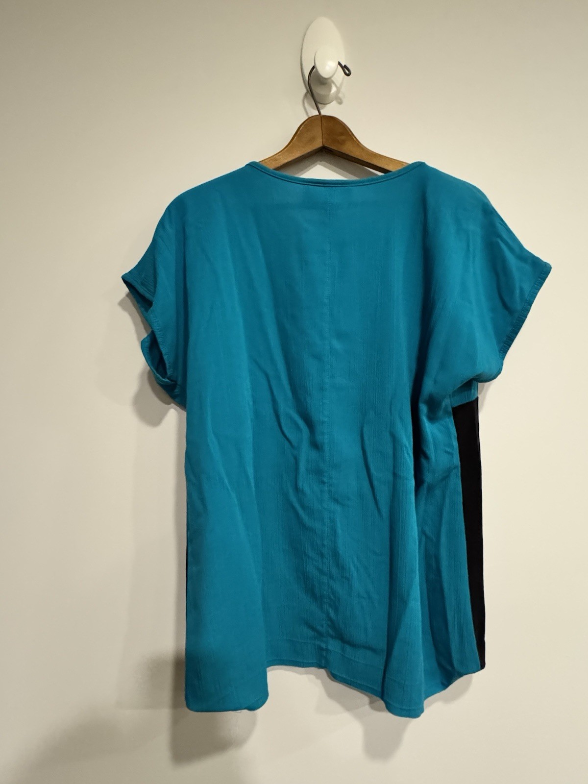 Vintage Peter Popovitch Teal Sunrise/Sunset Blouse Oversized Medium Boho Style