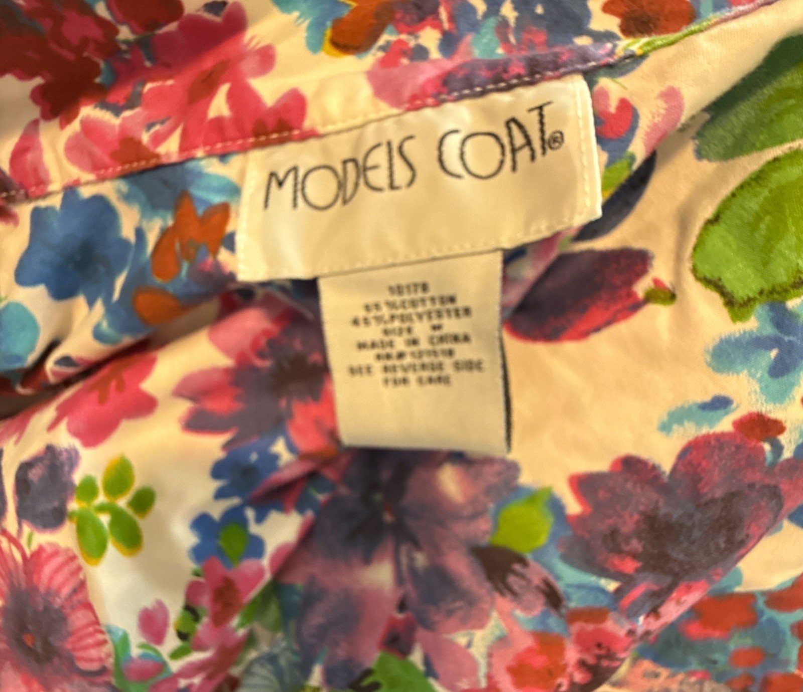 Models Coat Vintage Floral Print Button-Front Maxi Housecoat Robe