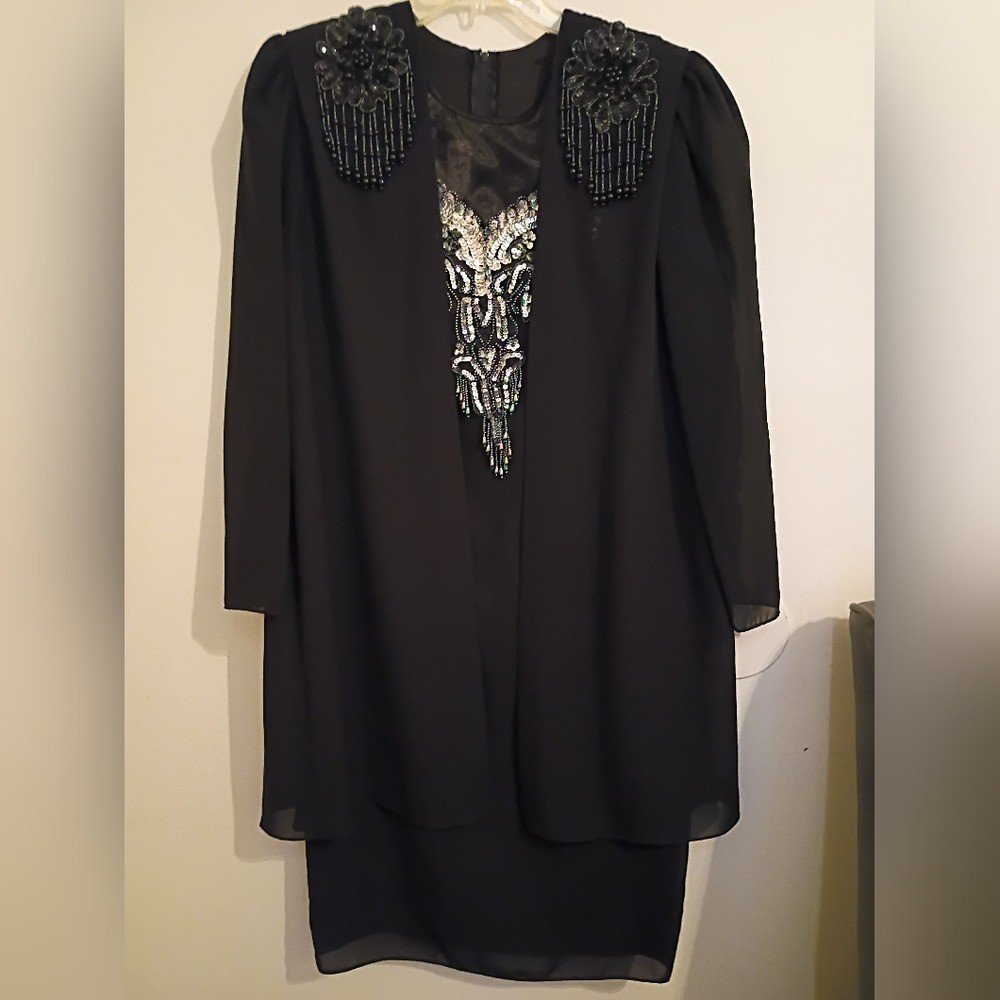 Speed Fashion 80’s Sequin Beaded Dress 100%Polyester Sz 13/14