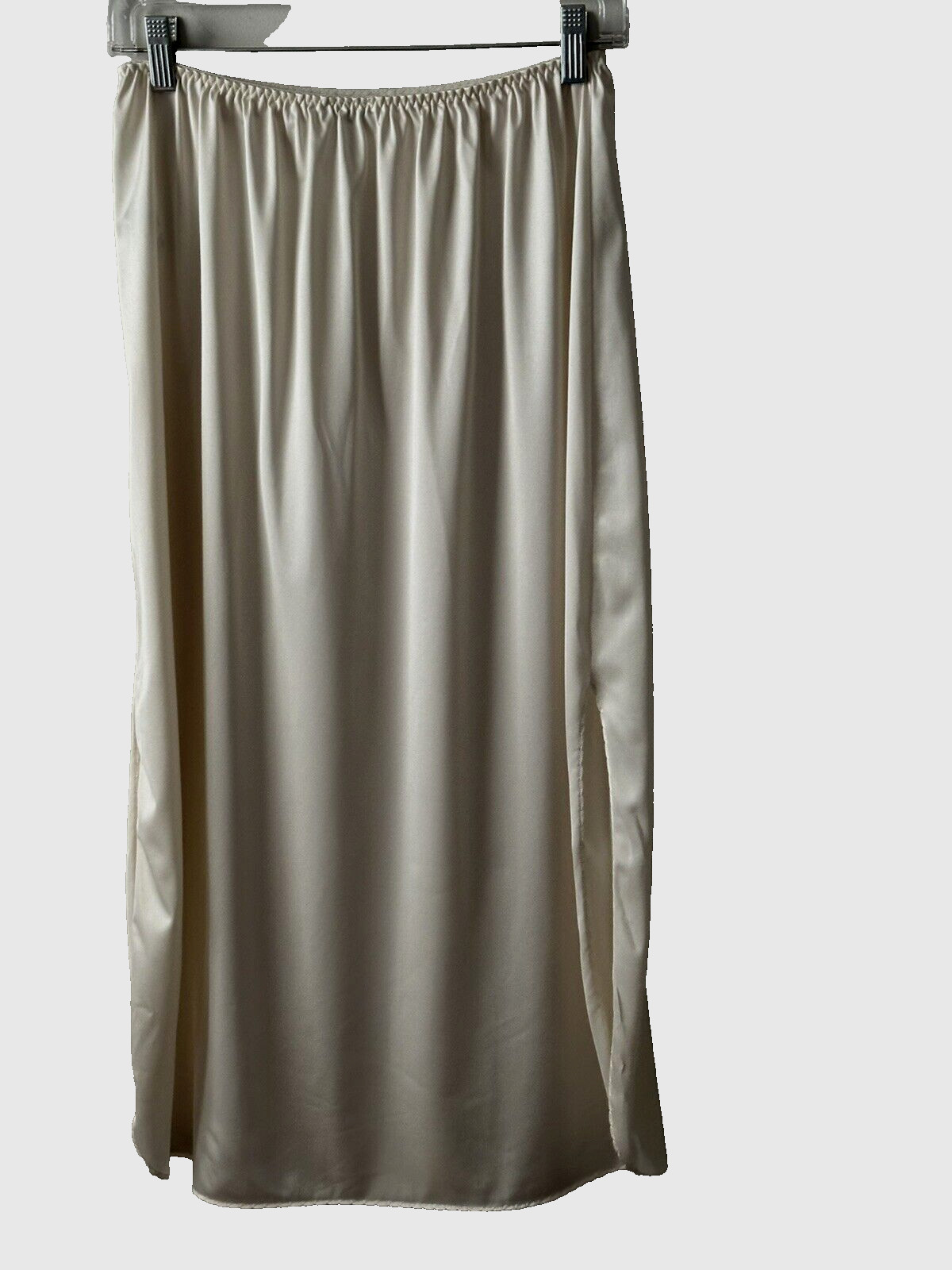 Vintage Vanity Fair XL/44 Half Slip Nylon 32″ Long Side Slits Ivory