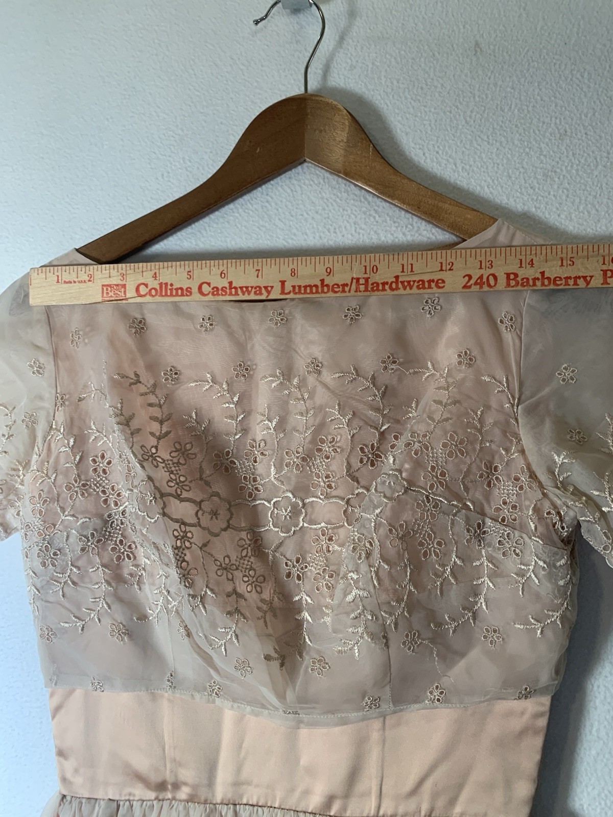 Vintage Union Made 1950’s /60’s Salmon Nylon Party Dress Styled By Joan Barrie