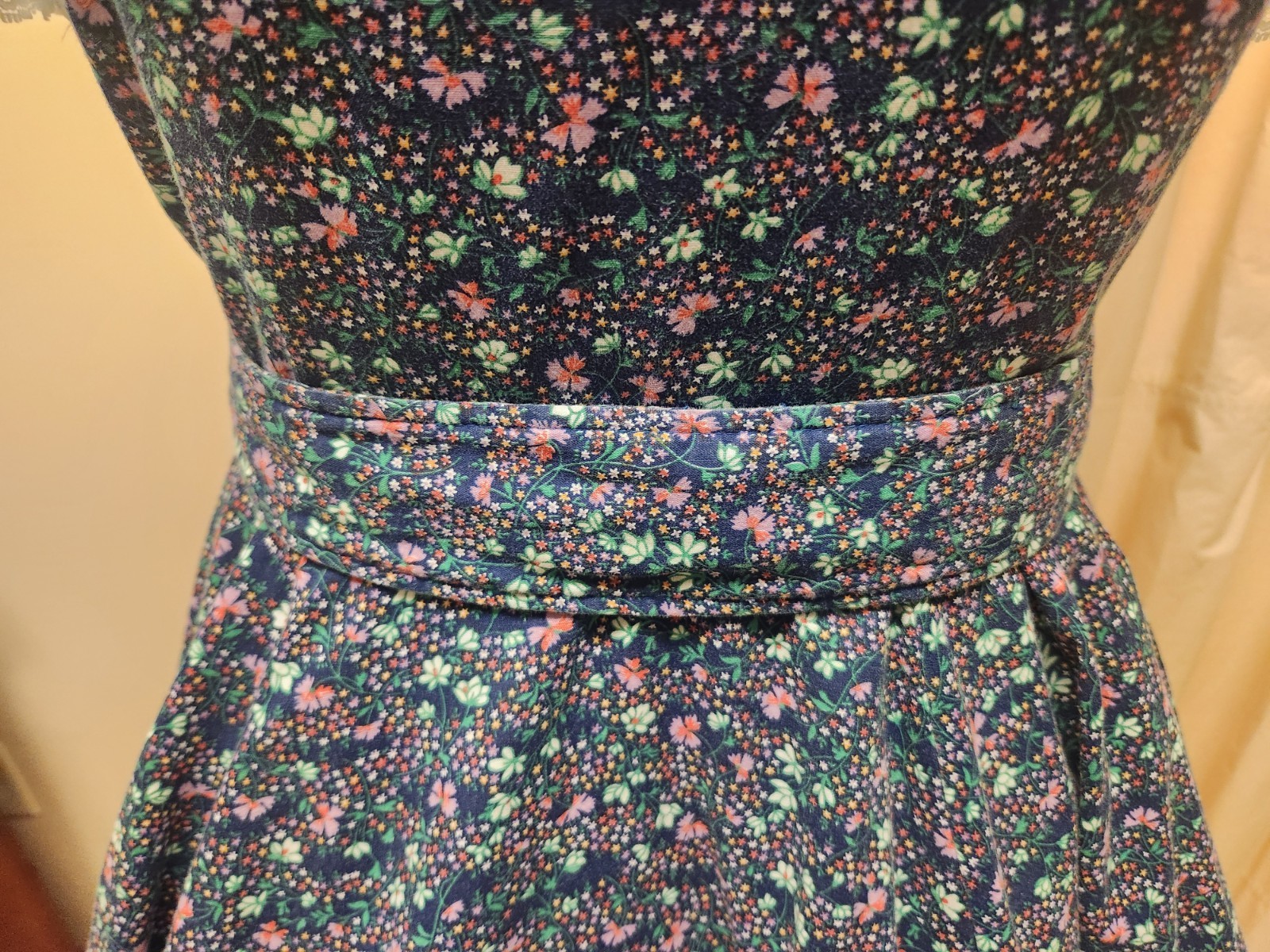 70s Jeri Bee Belted Rockabilly Prairie Square Dance Dress*sz12*Made In USA
