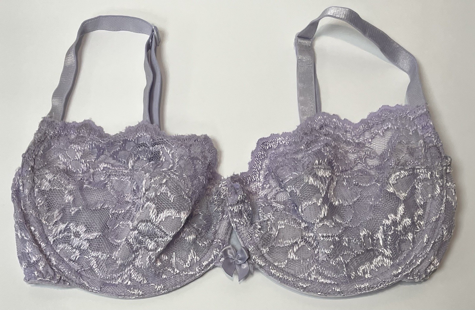 Vintage Victoria’s Secret Gold Label LILAC Unlined Lace Underwire Bra 32D