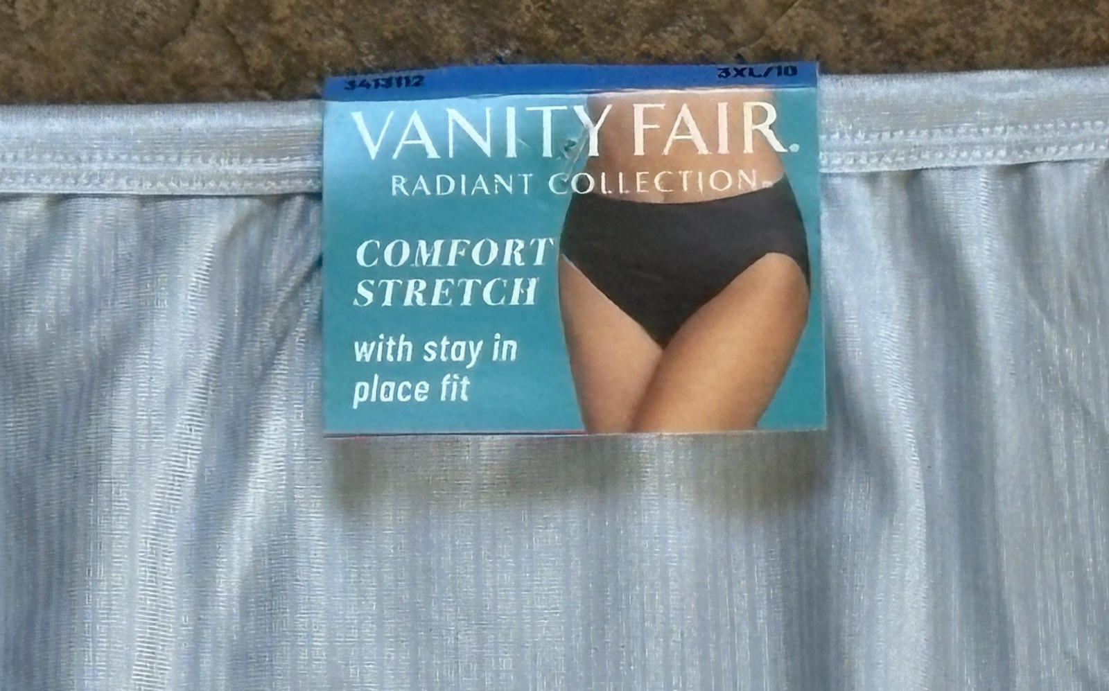 Vanity Fair 10/3XL Sky Blue Silky RADIANT COLLECTION Hi Cut Panties #13112 NWT