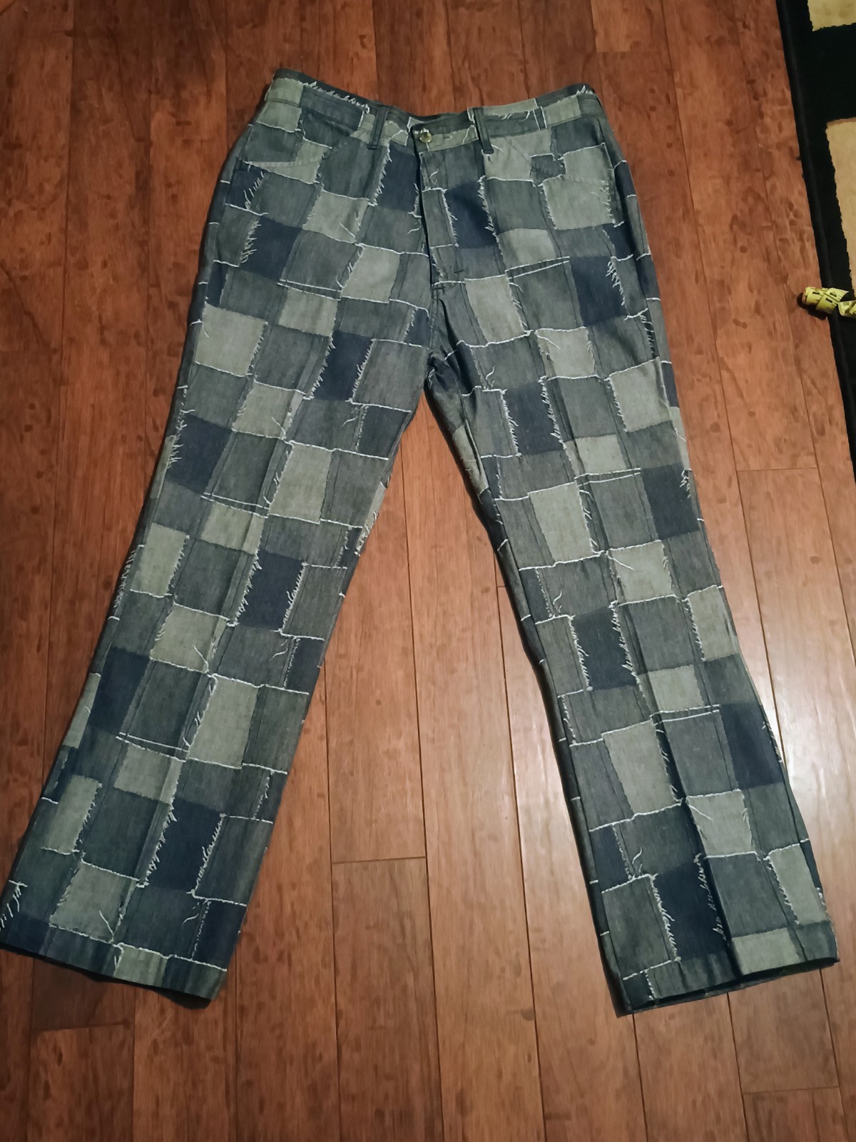 70s Hippie Vintage Rapper Jeans Patchwork Denim