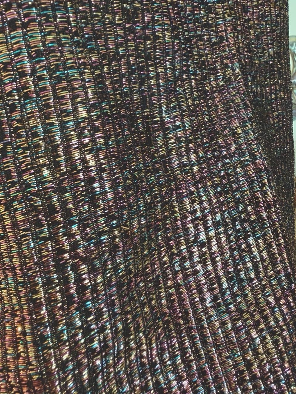VTG 70s Disco Metallic Rainbow Cami shimmery cropped party studio 54 tank Top L
