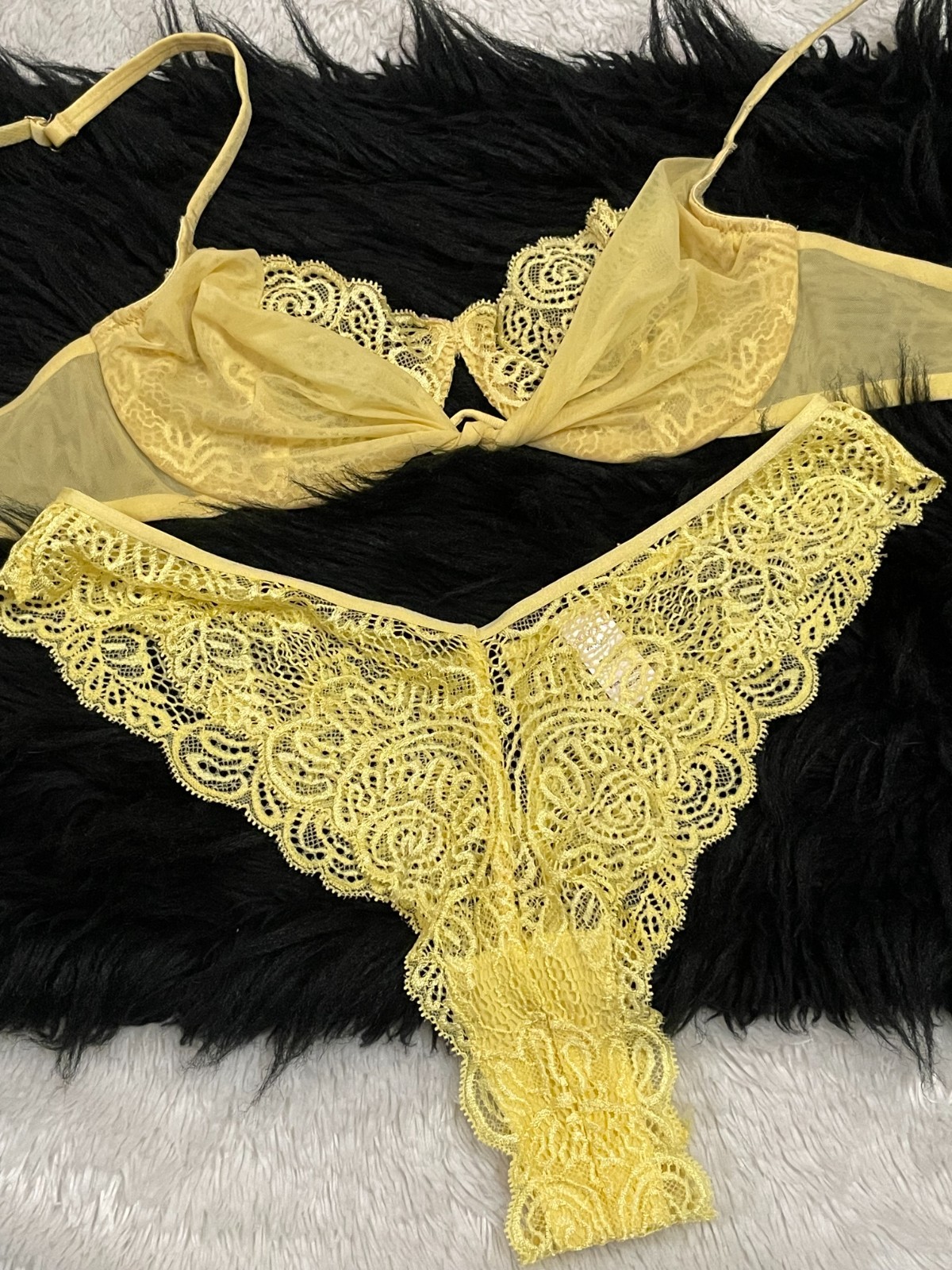 Y2K Vtg 2004 VICTORIA’S SECRET Very Sexy Brazilian Panty Bra M/34B Set Lot Lace