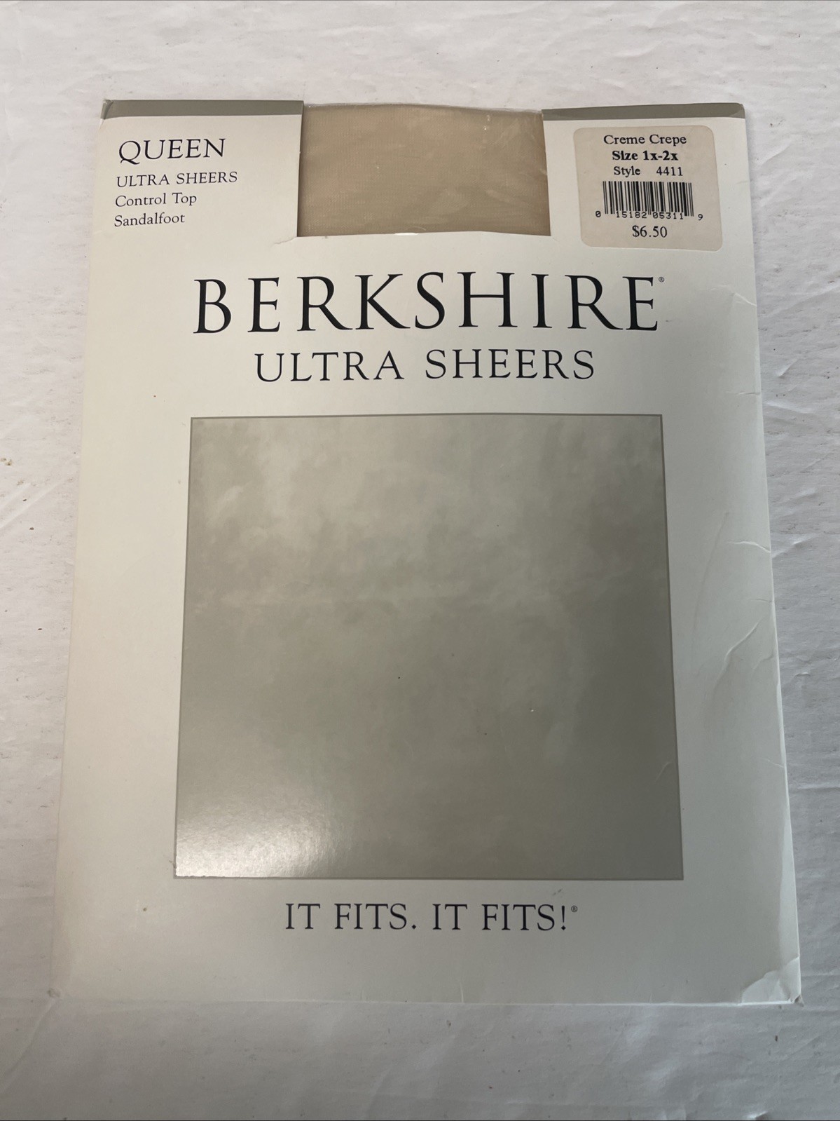 Berkshire Queen Ultra Sheers Sandlefoot Pantyhose Queen 1X-2x Color Crème Crepe